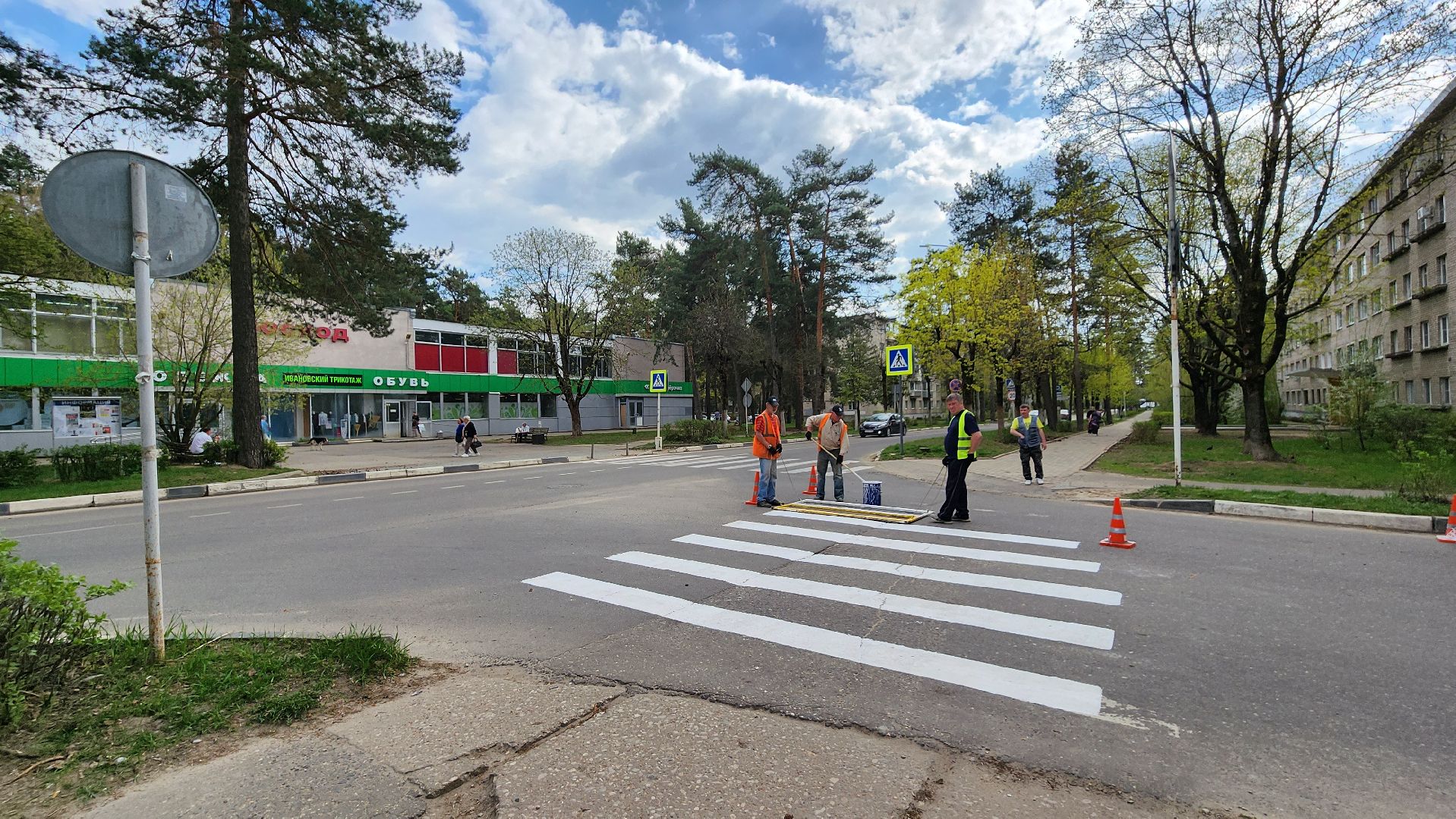 разметка дороги, пешеходный переход, протвино,