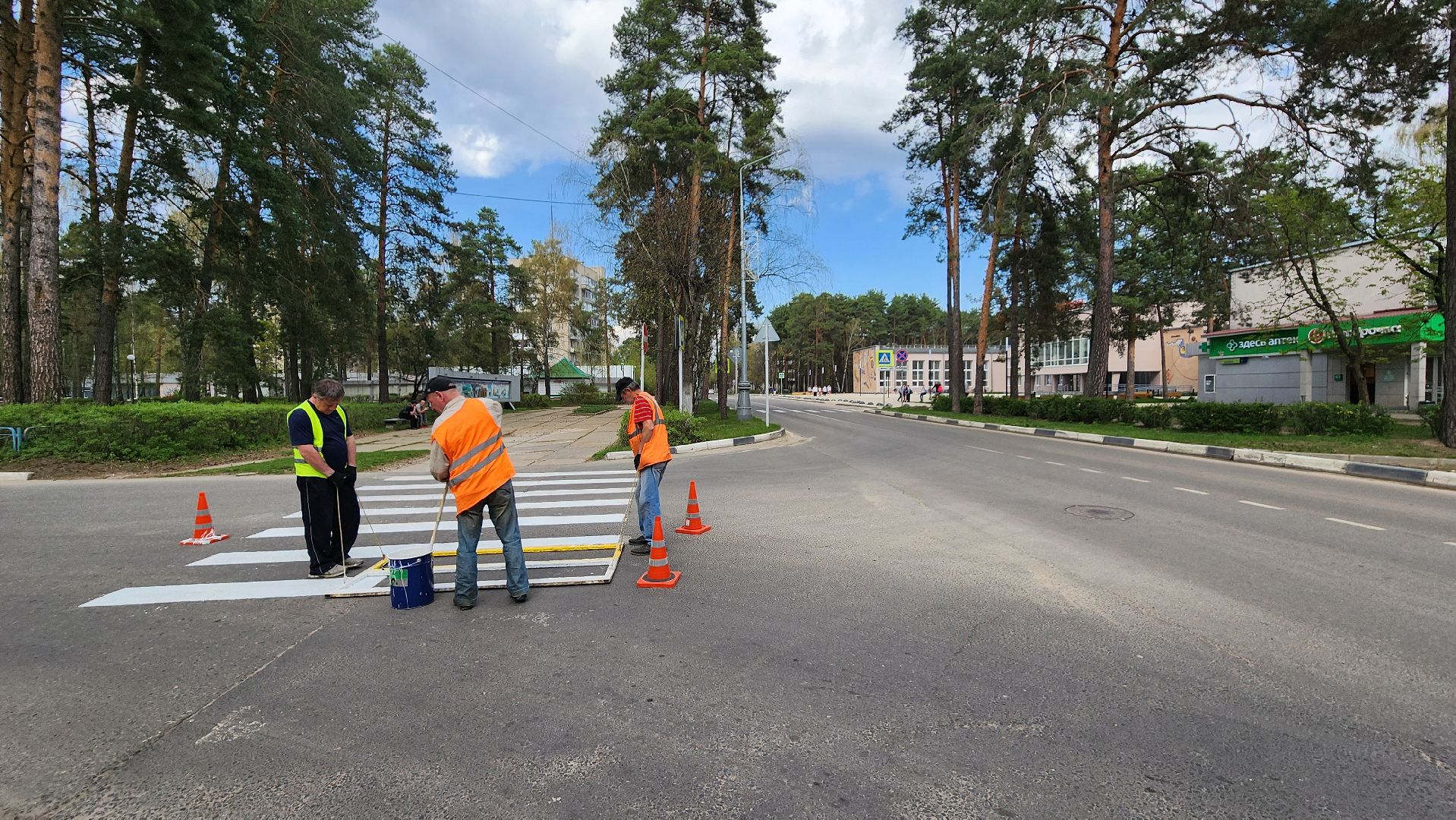 разметка дороги, пешеходный переход, протвино,