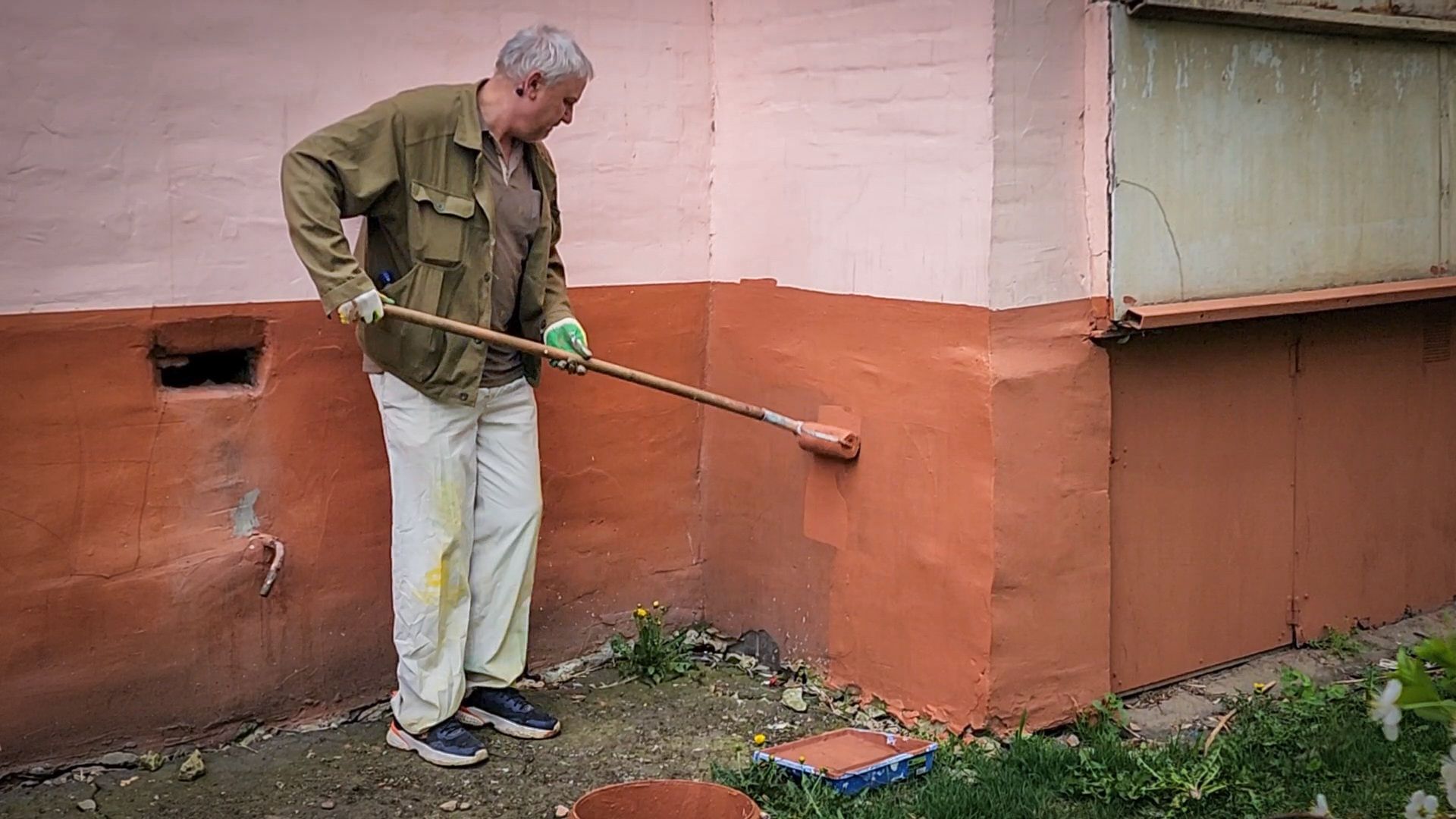бронницы, благоустройство , покраска цоколя,