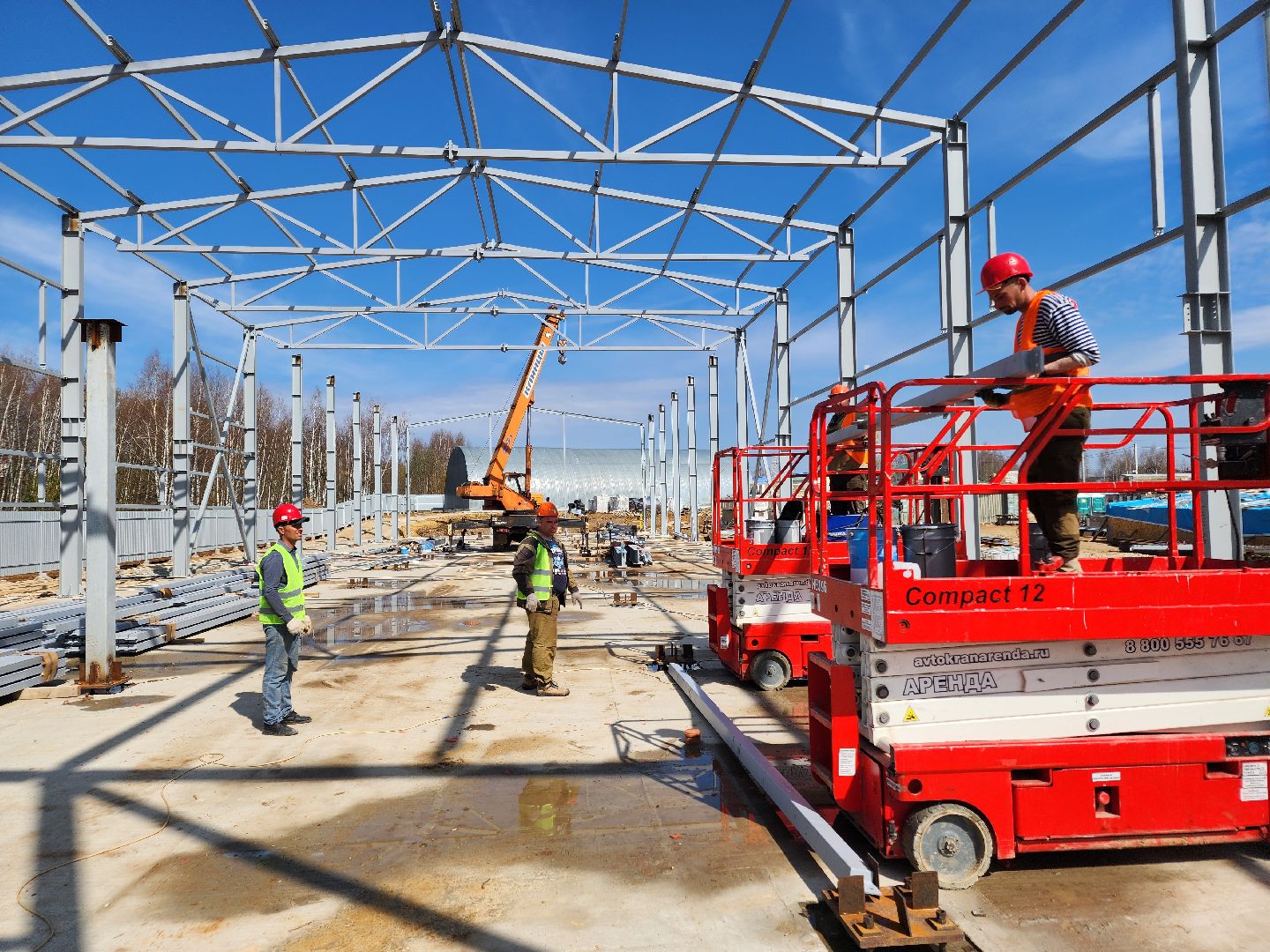 Чехов, улица Литейная, новое пищевое производство, предприятие, здоровое питание, орехи и сухофрукты, компания Орбита, торговая марка Роял Мубарак, строительство, каркас здания, госпрограмма московской области, земля за 1 рубль, новые рабочие места,