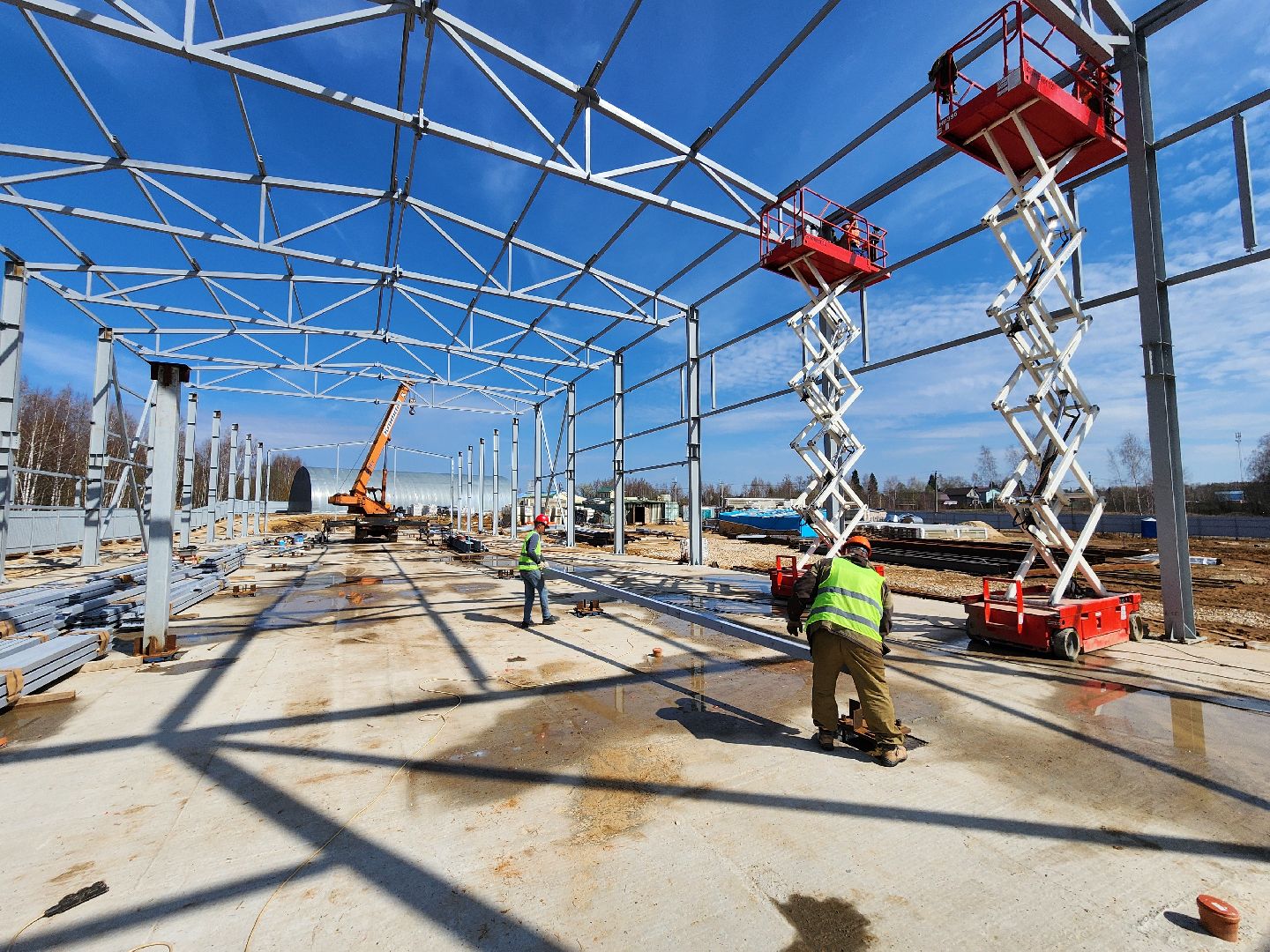Чехов, улица Литейная, новое пищевое производство, предприятие, здоровое питание, орехи и сухофрукты, компания Орбита, торговая марка Роял Мубарак, строительство, каркас здания, госпрограмма московской области, земля за 1 рубль, новые рабочие места,
