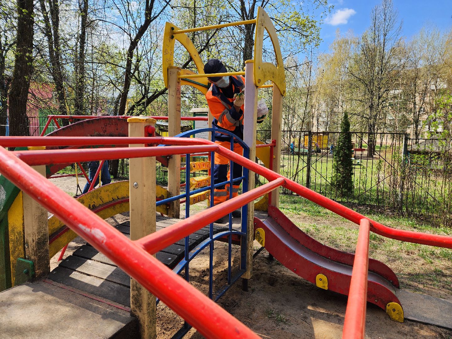 красноармейск, городской округ пушкинский, ремонт детских площадок,  благоустройство,