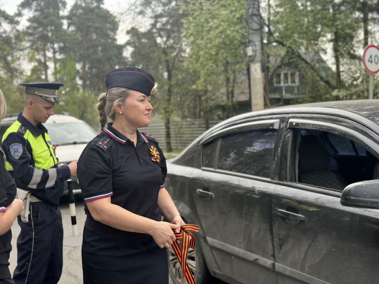 георгиевская лента, ленинский городской округ, сотрудники гибдд, автолюбители,