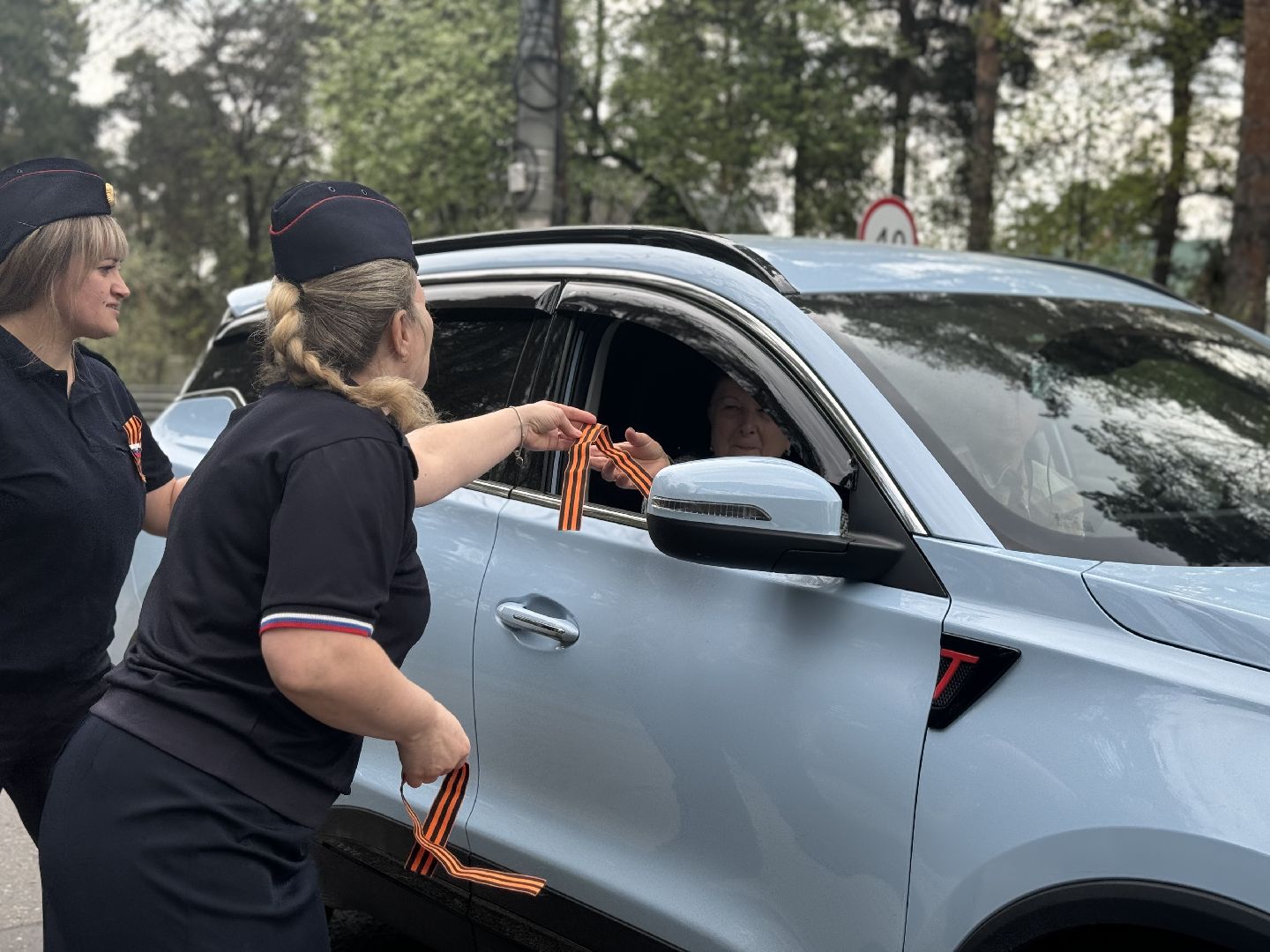 георгиевская лента, ленинский городской округ, сотрудники гибдд, автолюбители,
