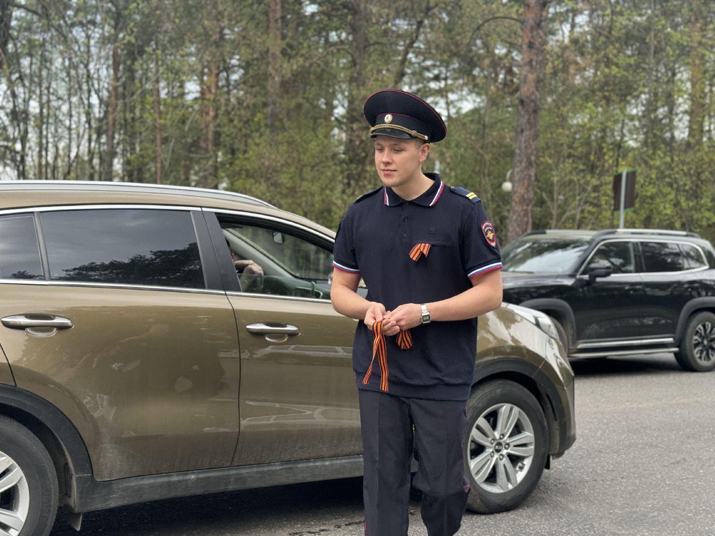 георгиевская лента, ленинский городской округ, сотрудники гибдд, автолюбители,