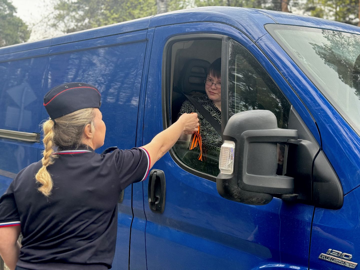 георгиевская лента, ленинский городской округ, сотрудники гибдд, автолюбители,
