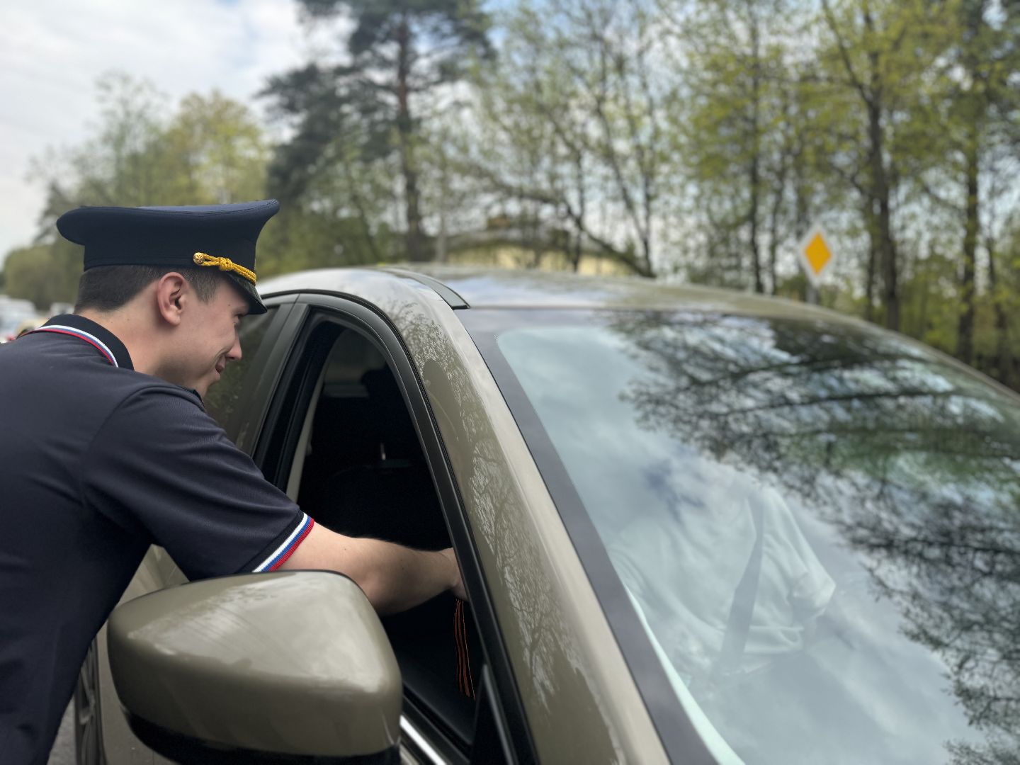 георгиевская лента, ленинский городской округ, сотрудники гибдд, автолюбители,