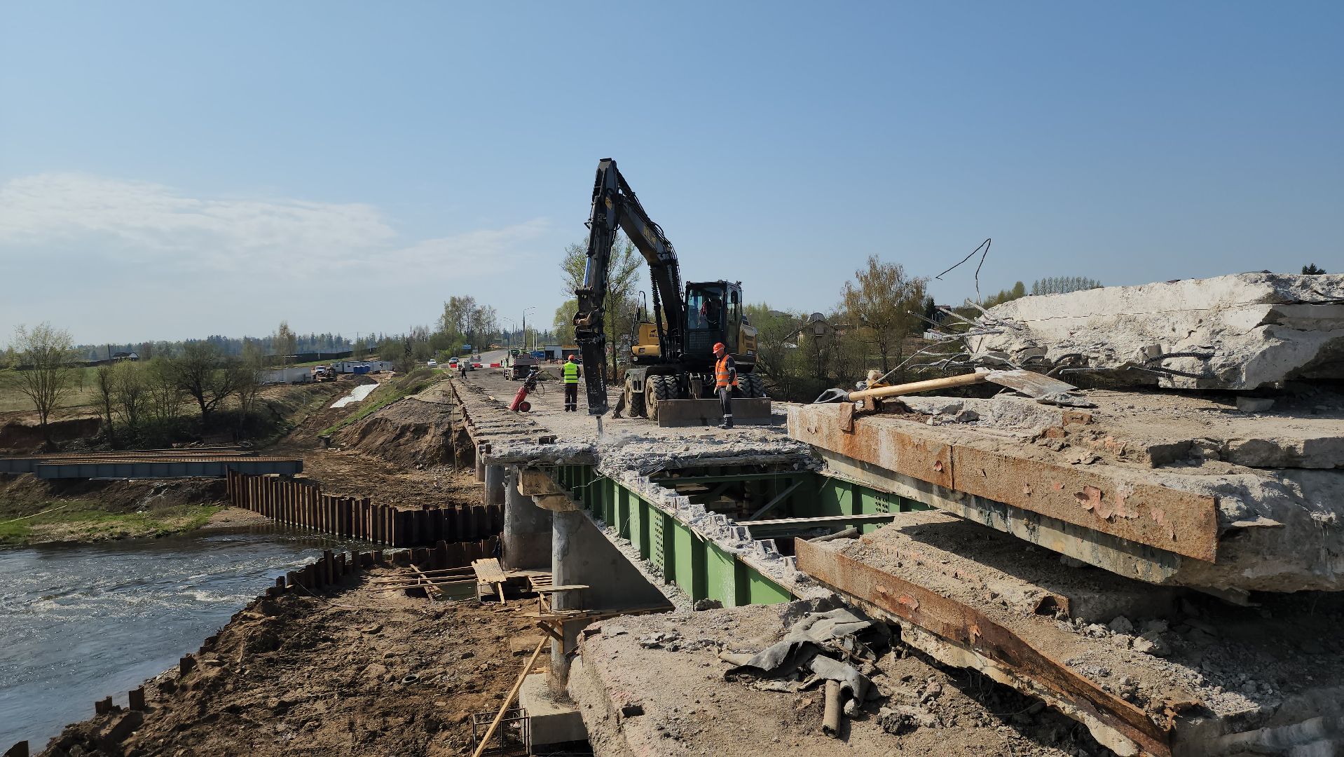 Руза, Поречье , Ремонт моста , Дороги ,