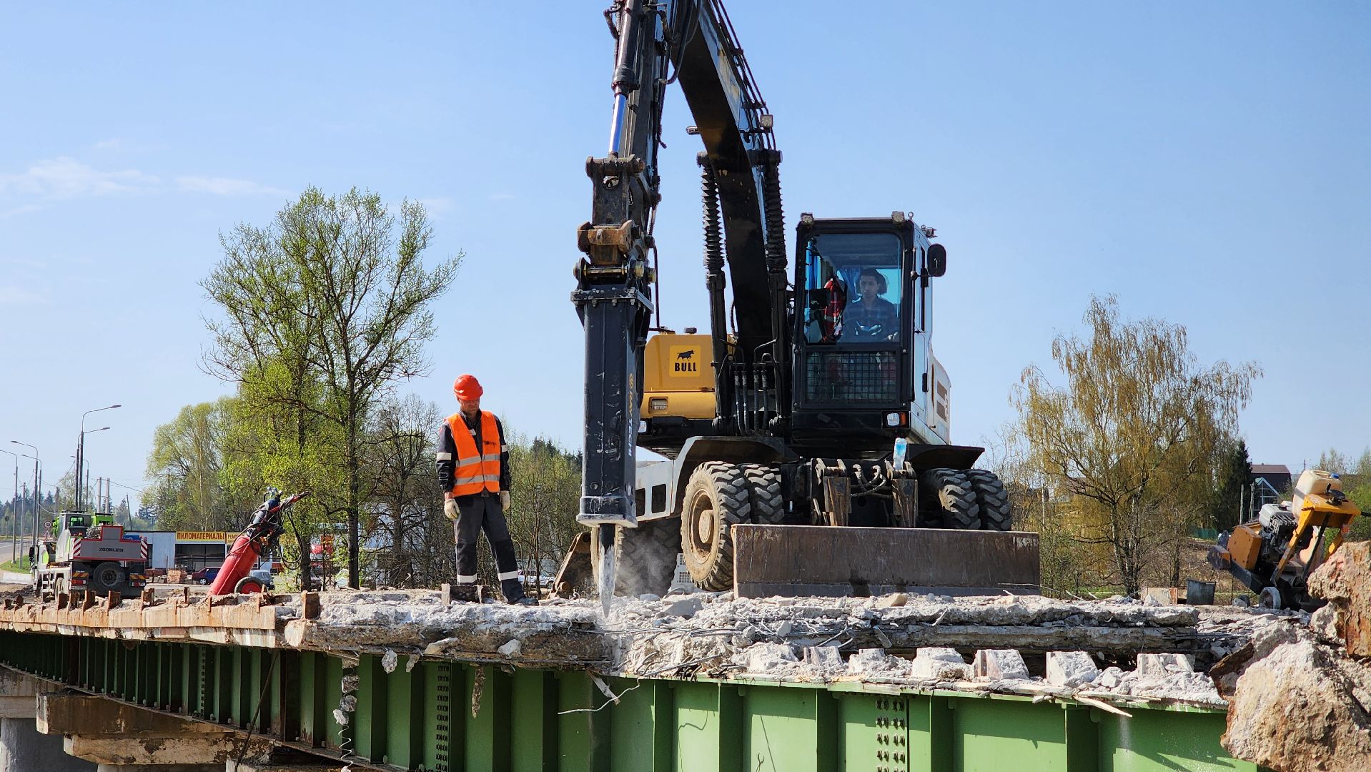 Руза, Поречье , Ремонт моста , Дороги ,