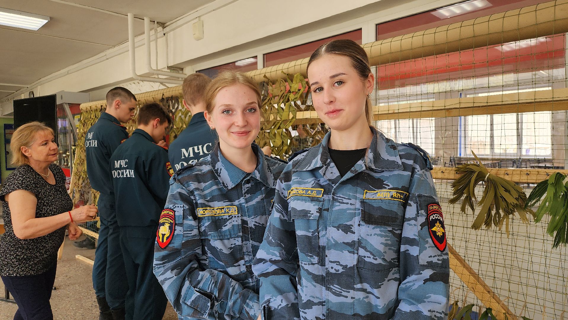 плетение маскировочных сетей, мастер-класс по плетению маскировочных сетей, колледж энергия, Старая Купавна, Богородский городской округ,