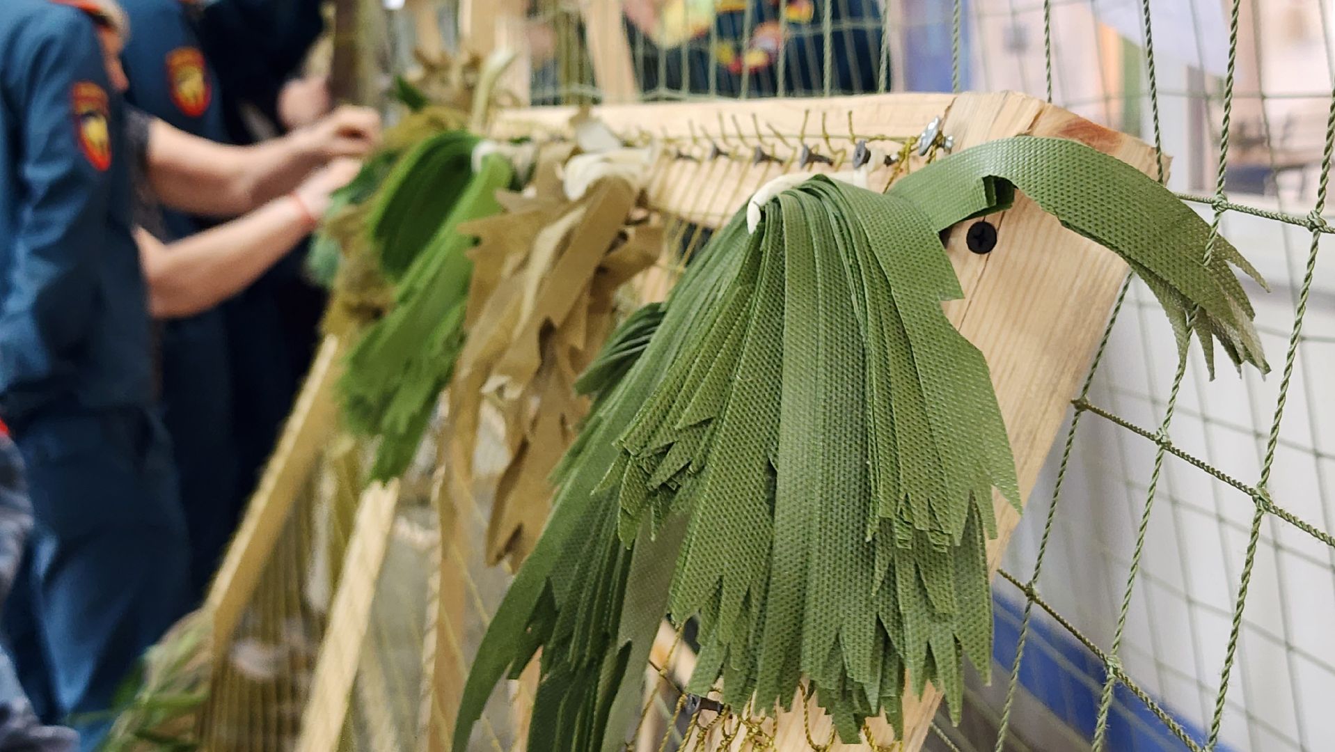 плетение маскировочных сетей, мастер-класс по плетению маскировочных сетей, колледж энергия, Старая Купавна, Богородский городской округ,