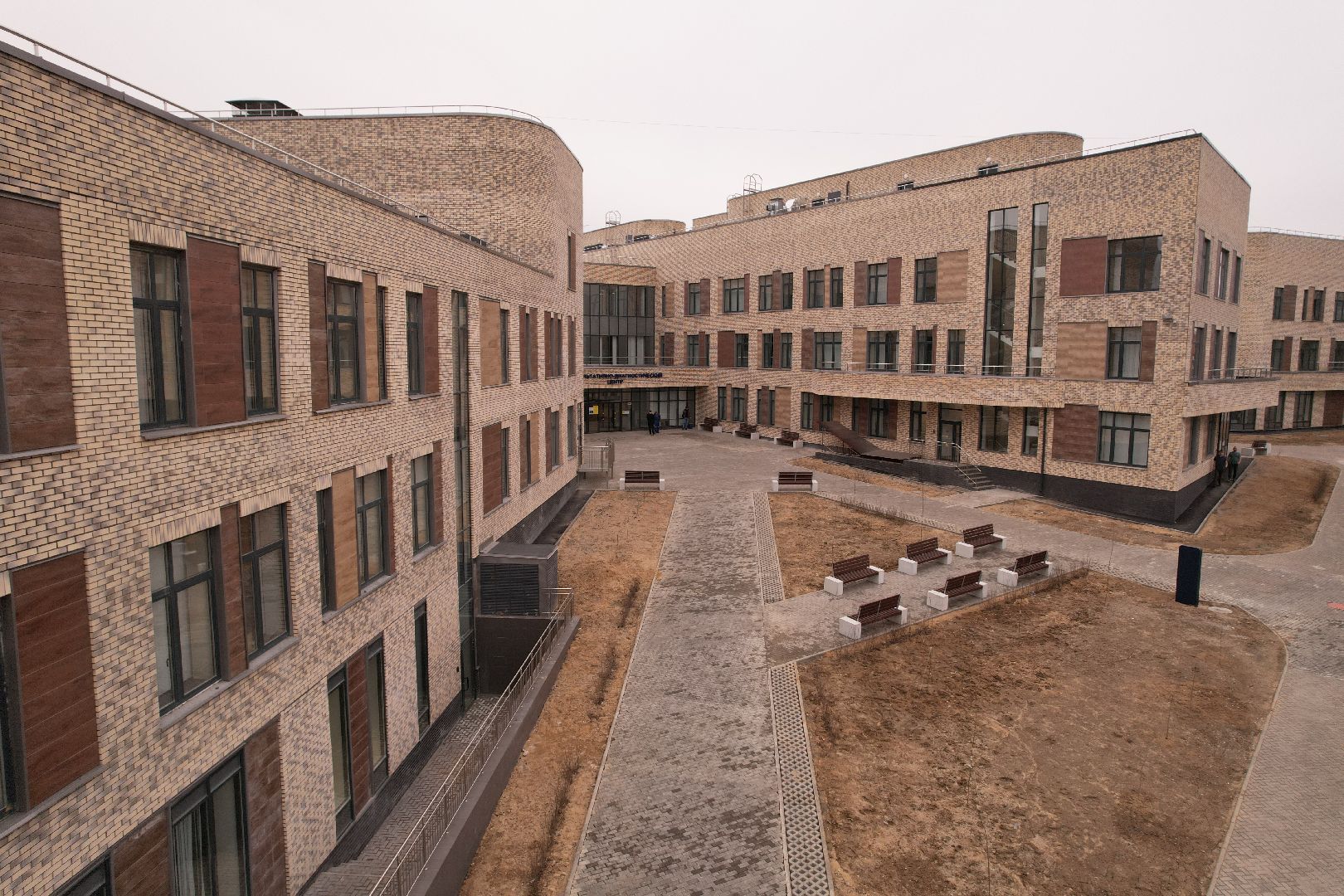 видео с коптера, больница хотьково, кдц хотьково,