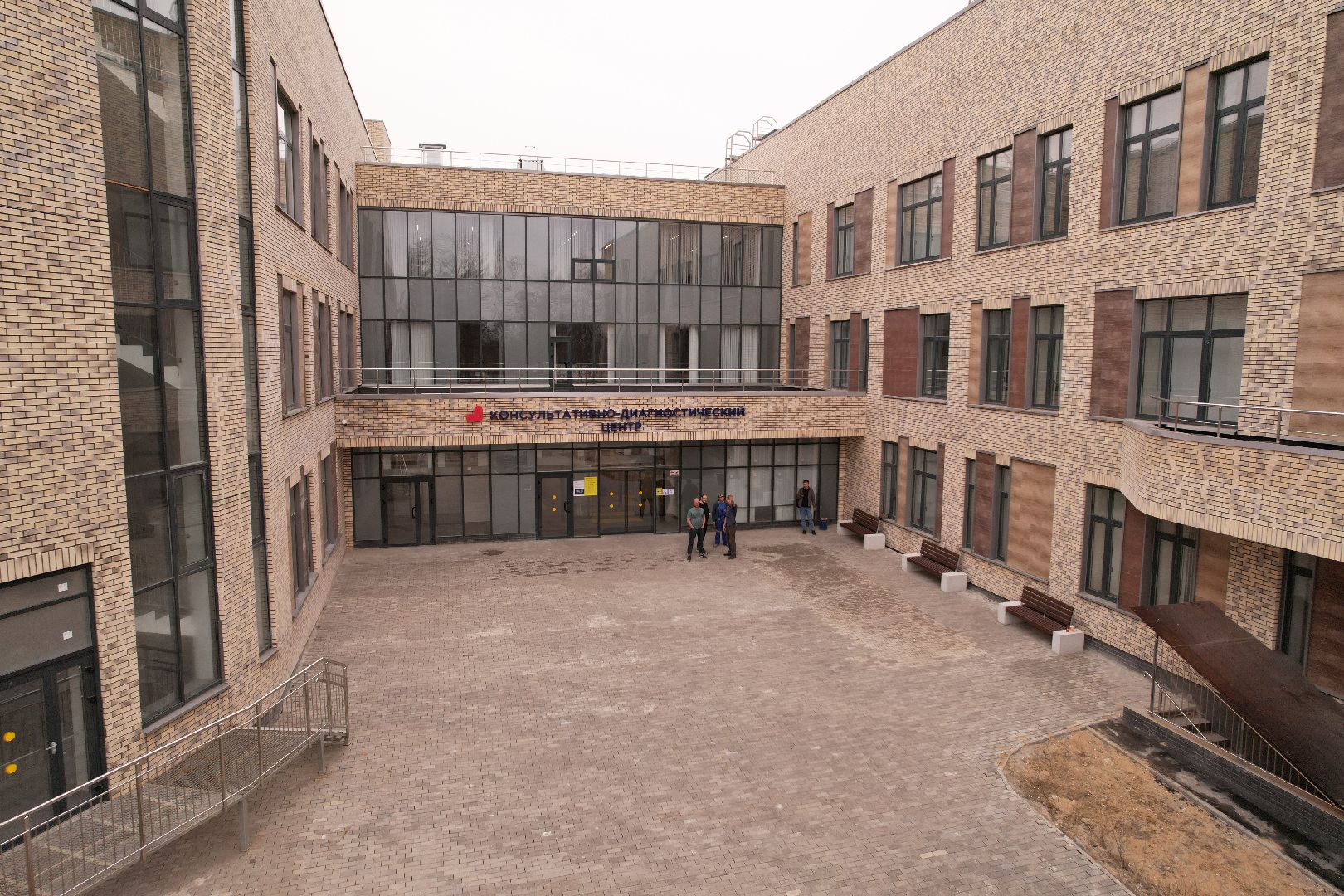 видео с коптера, больница хотьково, кдц хотьково,