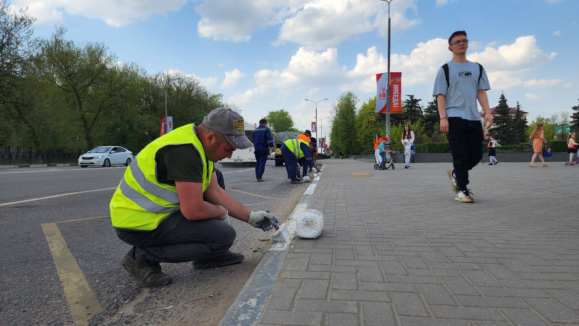 домодедово, жкх, благоустройство, субботник, бордюр,  весенняя уборка,