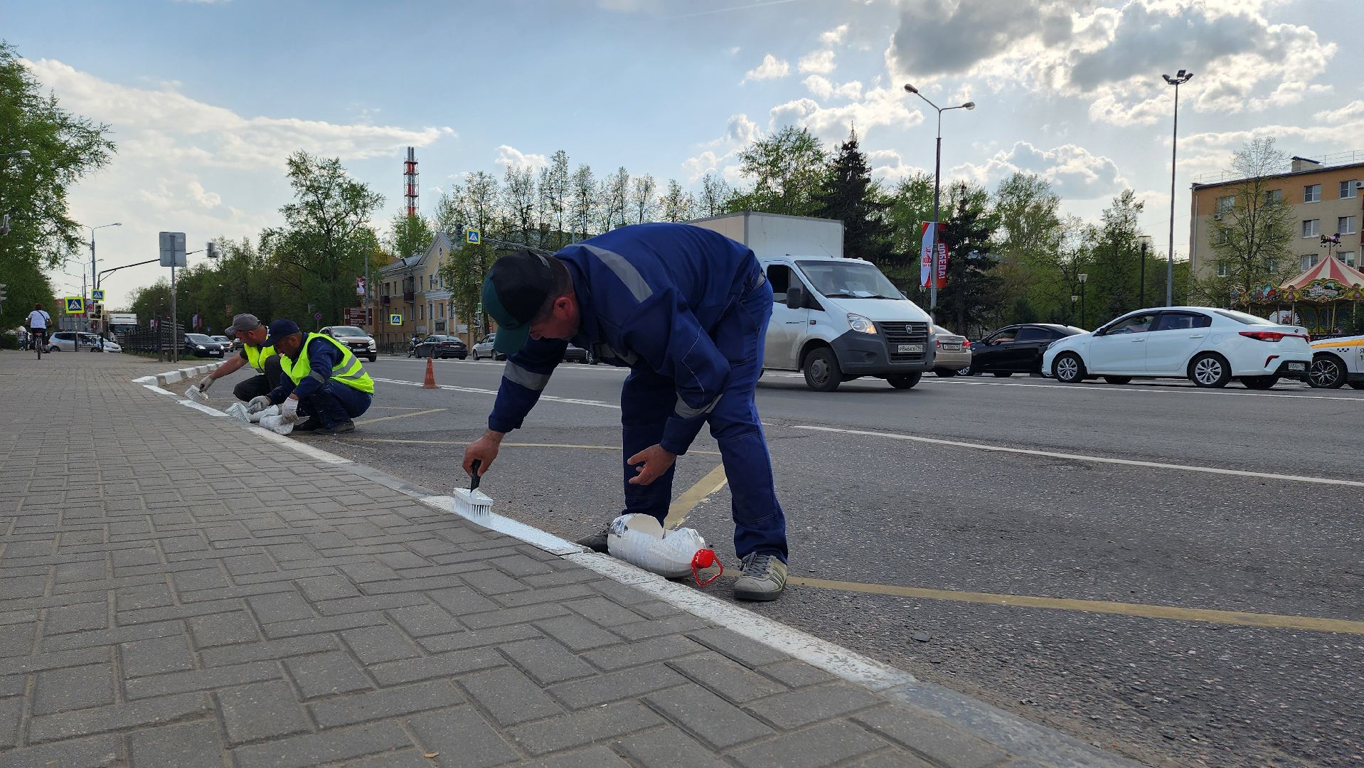 домодедово, жкх, благоустройство, субботник, бордюр,  весенняя уборка,