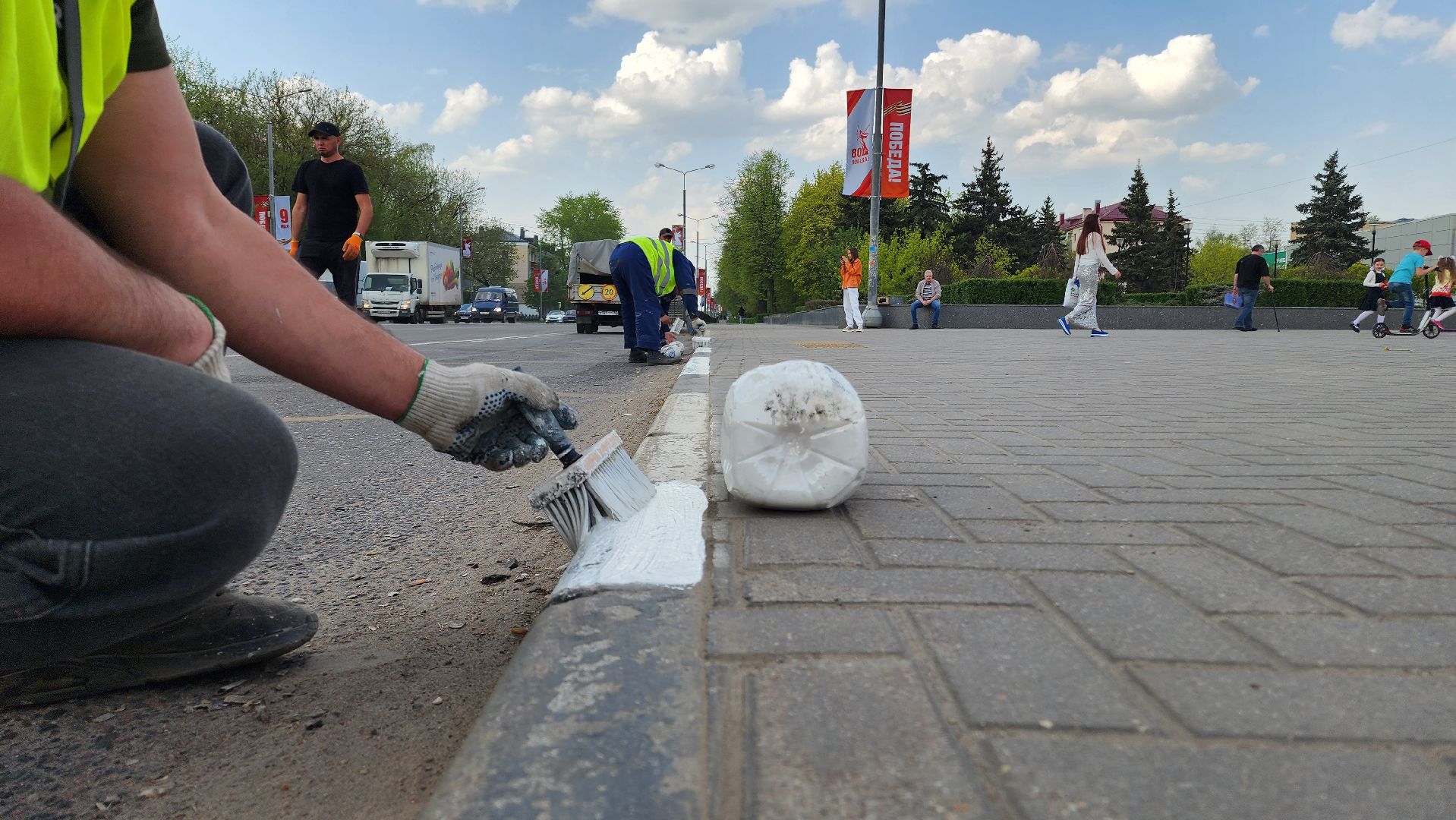 домодедово, жкх, благоустройство, субботник, бордюр,  весенняя уборка,