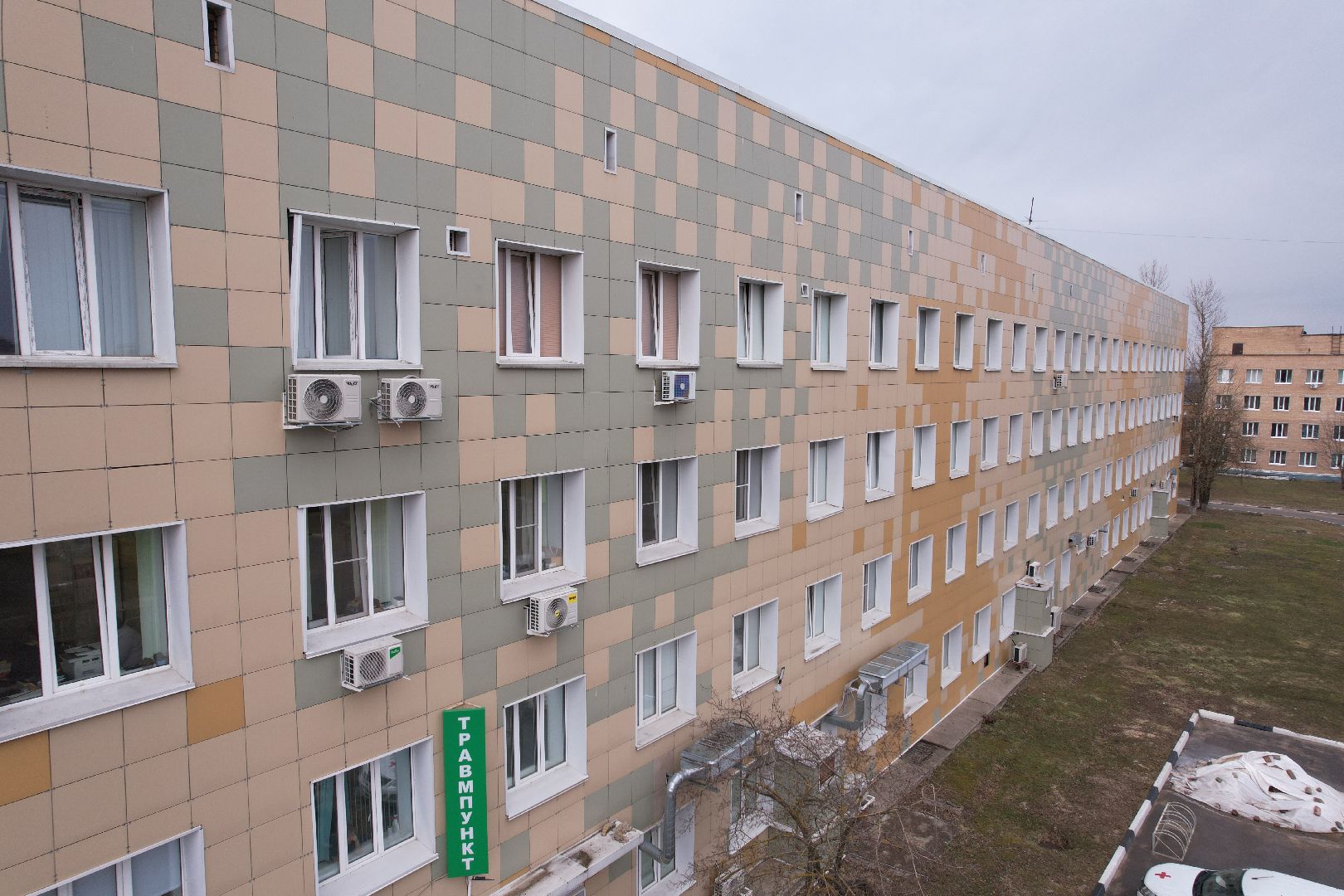 видео с коптера, ремонт больницы, медицина сергиев посад,