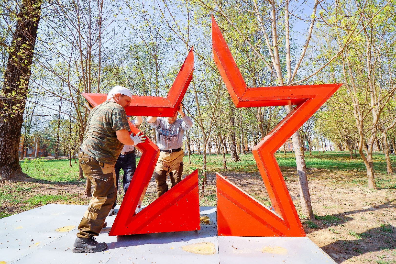 клин, общество, день победы, благоустройство, украшение города,