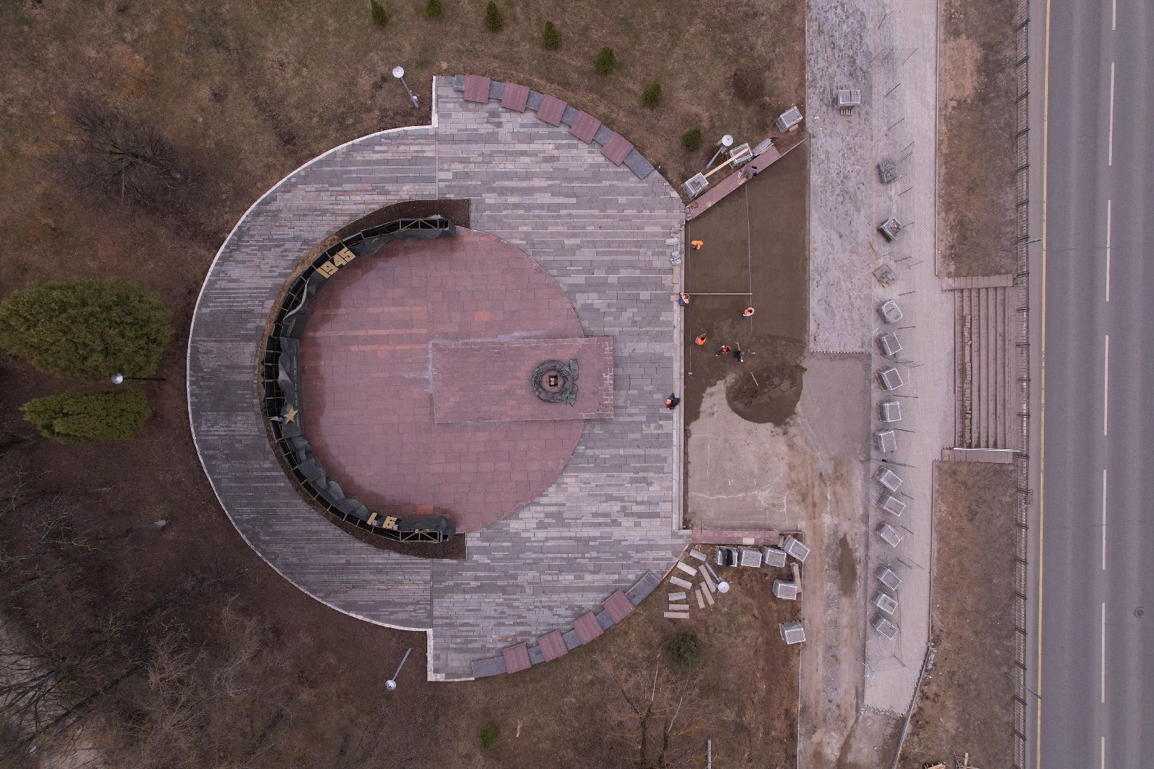 видео с коптера, мемориал славы, мемориал славы сергиев посад,