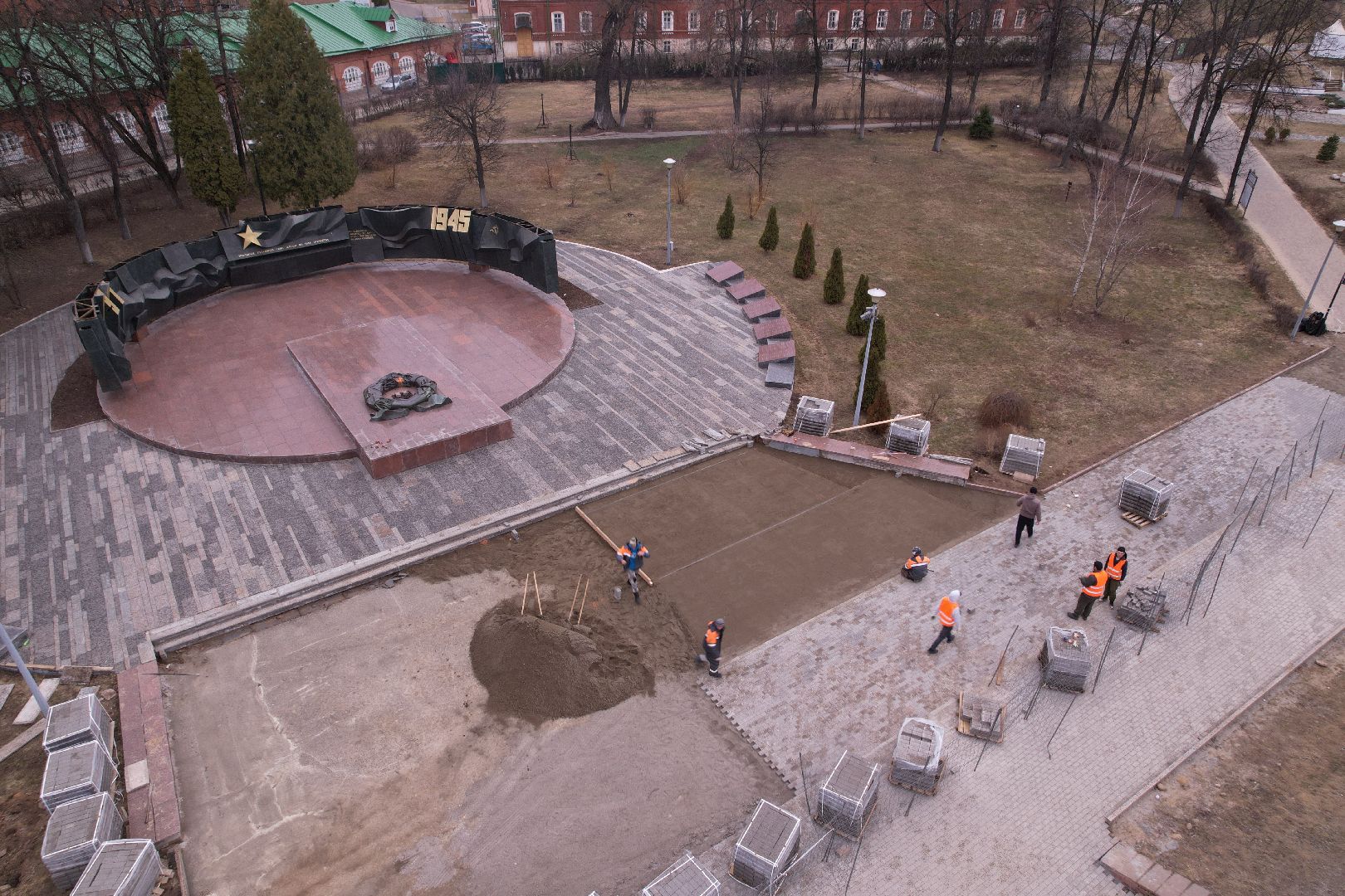 видео с коптера, мемориал славы, мемориал славы сергиев посад,