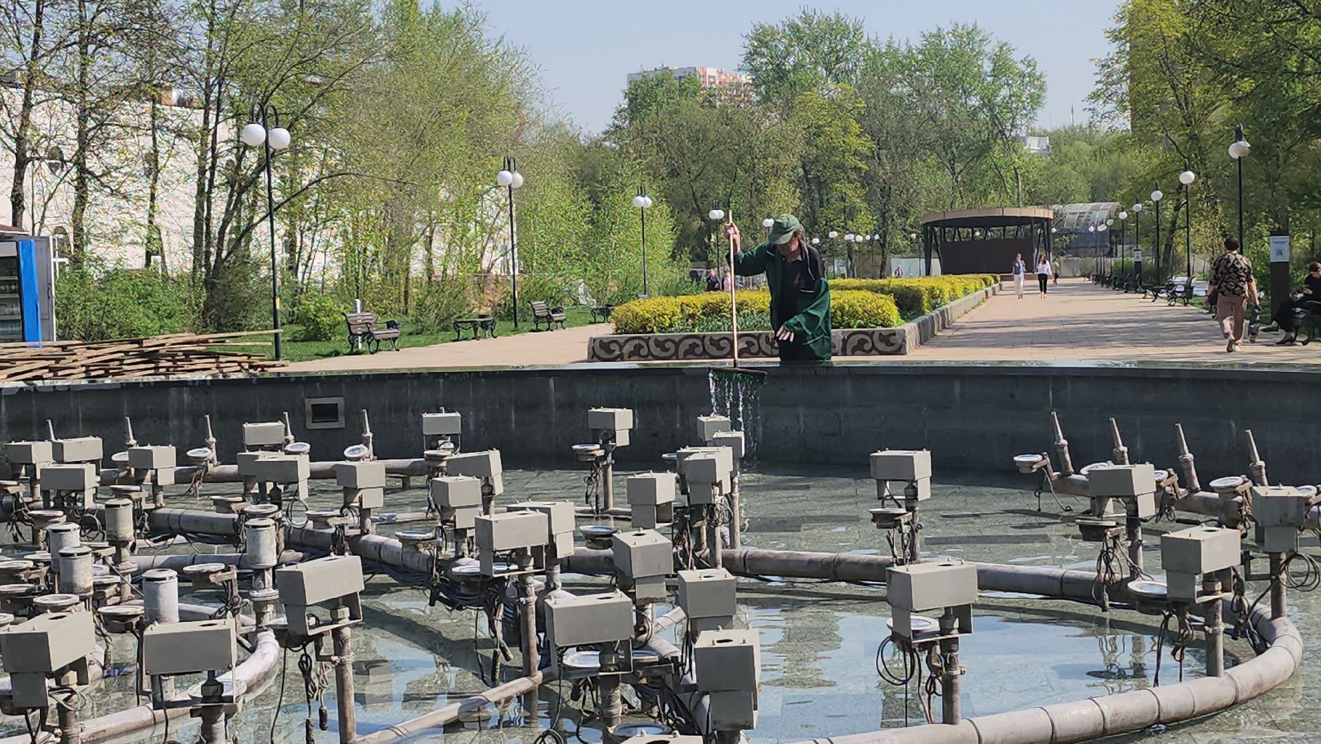 Люберцы, светомузыкальный фонтан, центральный парк,