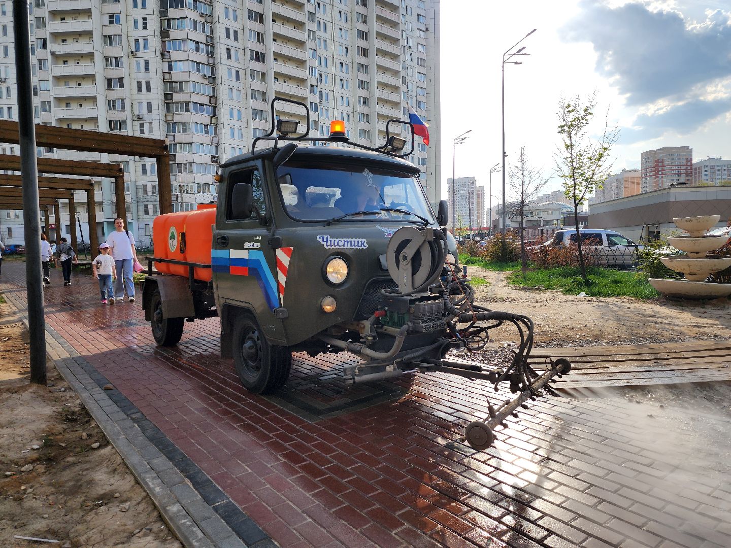 Подольск, Чистик, уборка территории,