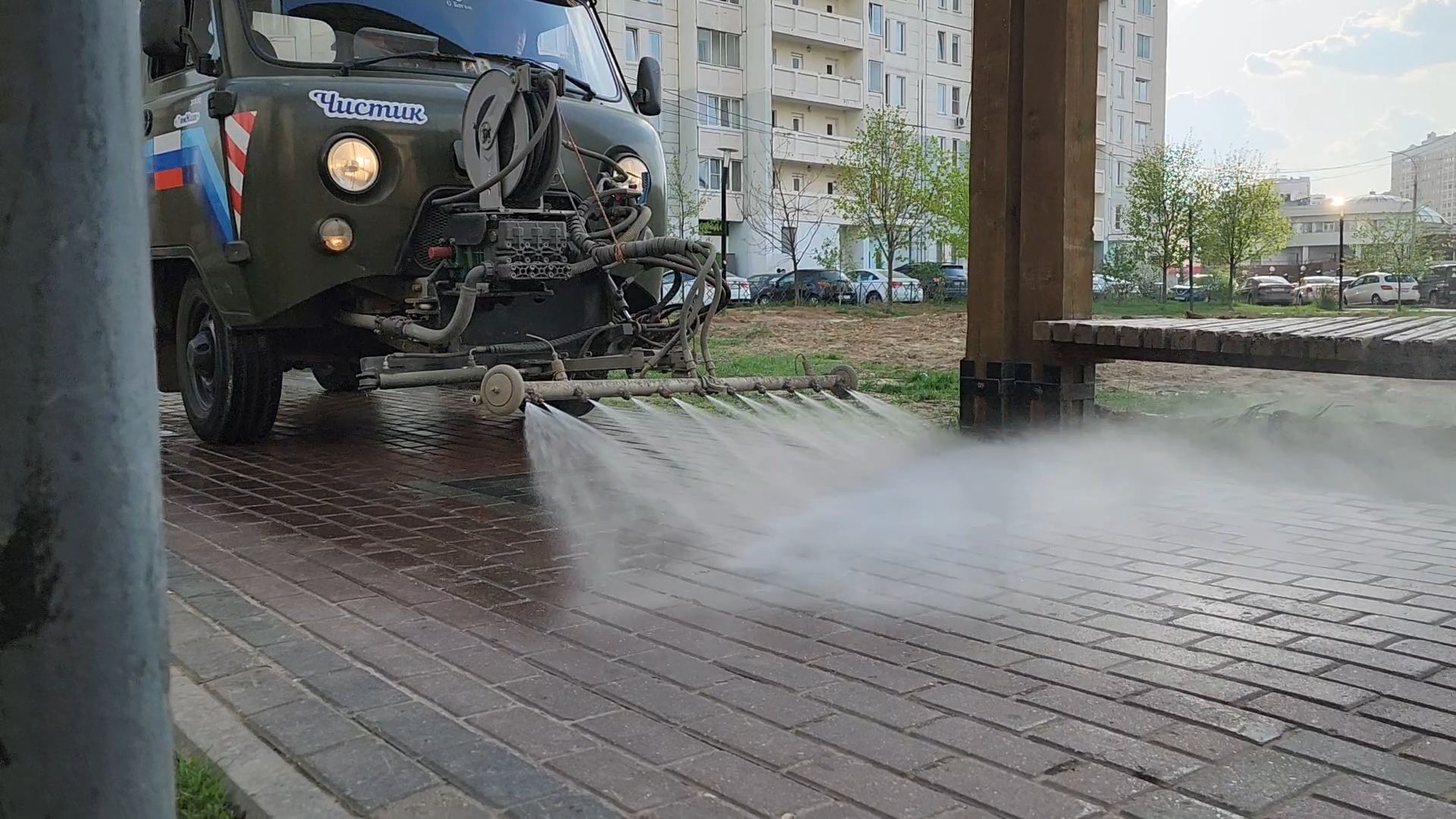 Подольск, Чистик, уборка территории,