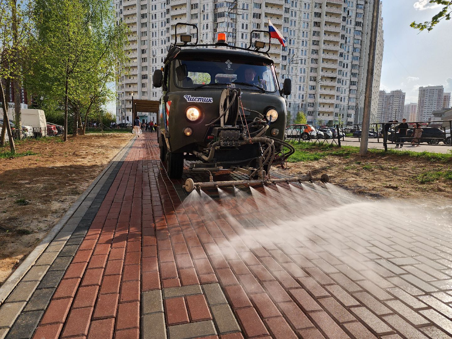 Подольск, Чистик, уборка территории,