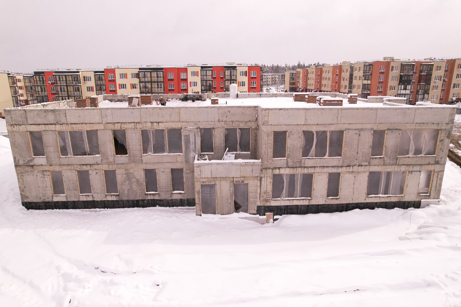 видео с коптера, детский сад в мытищах, строительство детского сада в шолохово,