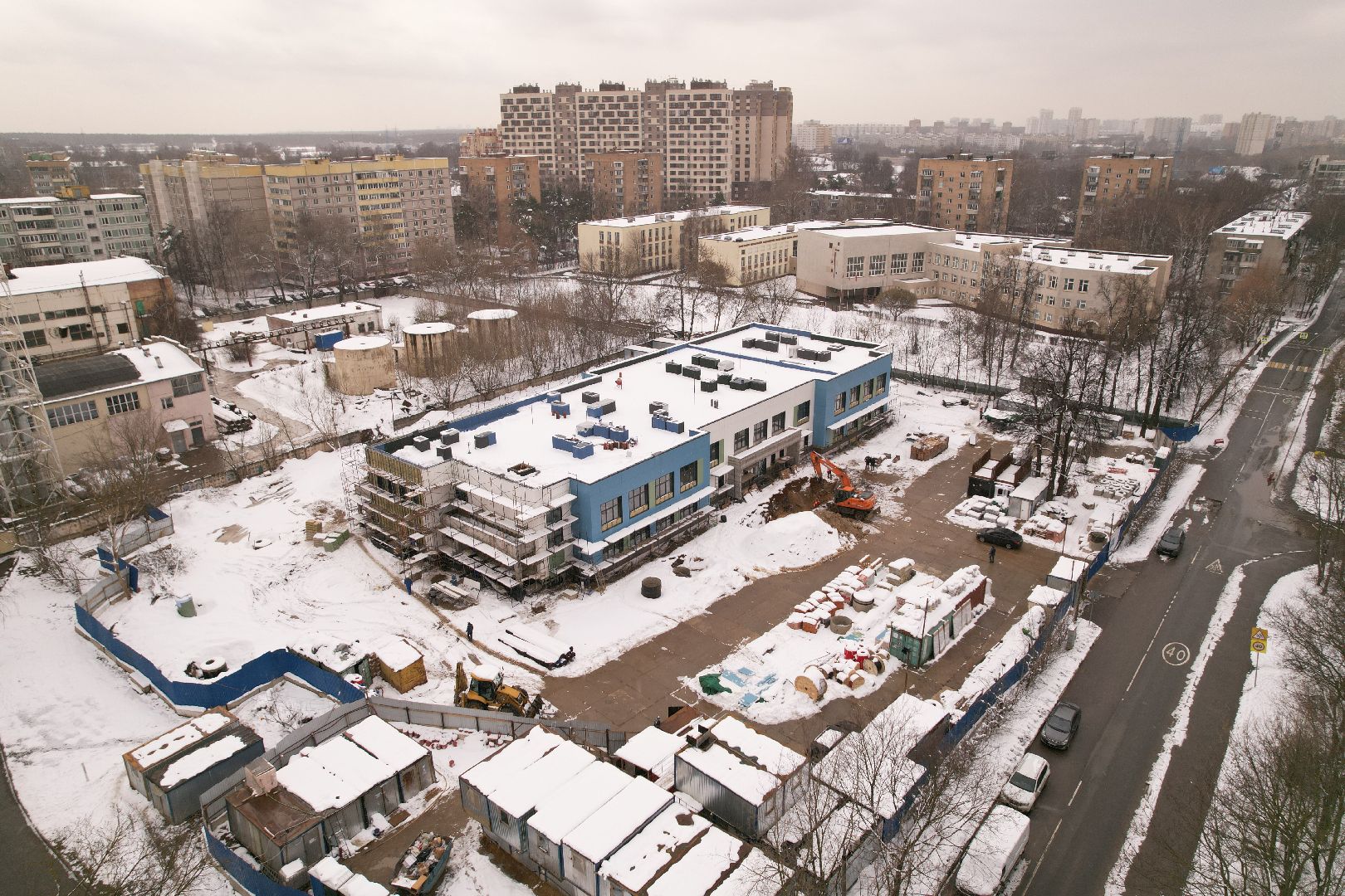 видео с коптера, детский сад в мытищах, детский сад в мкр 20,