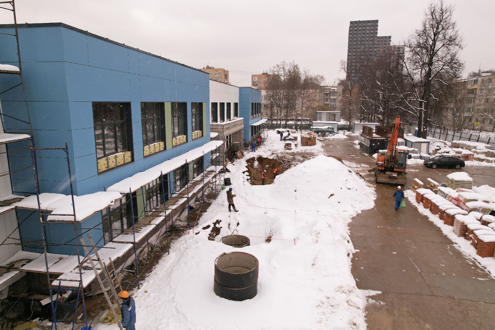 видео с коптера, детский сад в мытищах, детский сад в мкр 20,
