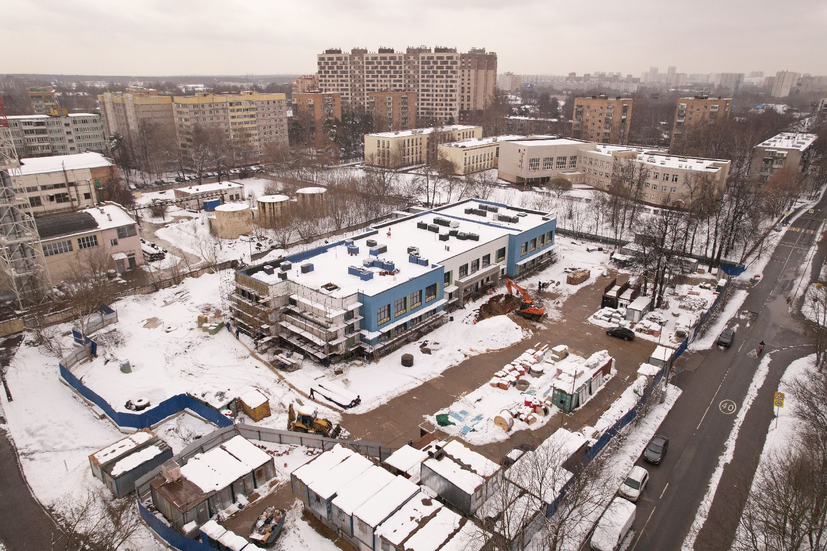 видео с коптера, детский сад в мытищах, детский сад в мкр 20,