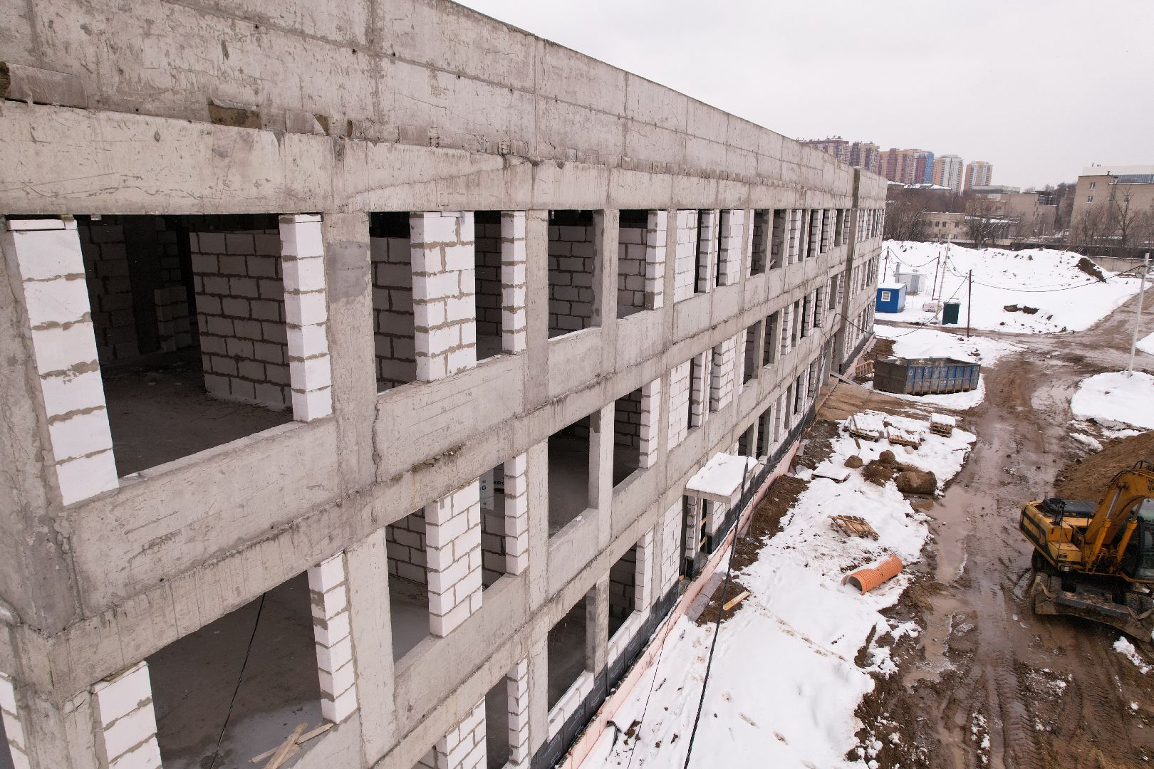 видео с коптера, ЖК Ярославский квартал, детский сад в мытищах,