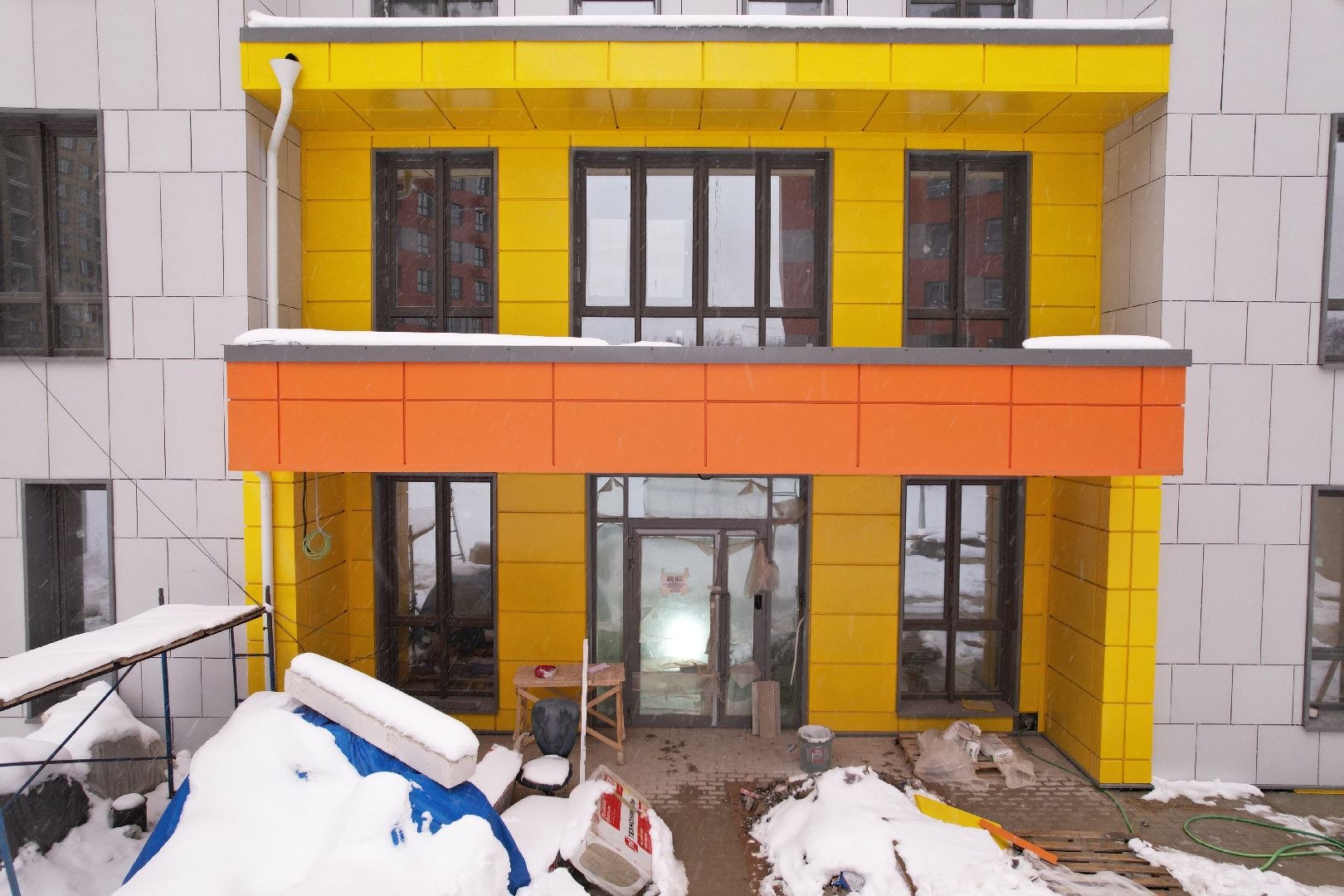 видео с коптера, ЖК Новое Медведково, детский сад в мытищах,