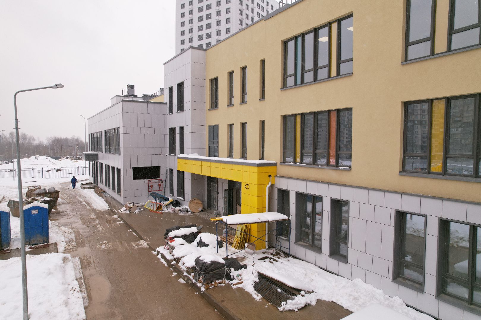 видео с коптера, ЖК Новое Медведково, детский сад в мытищах,