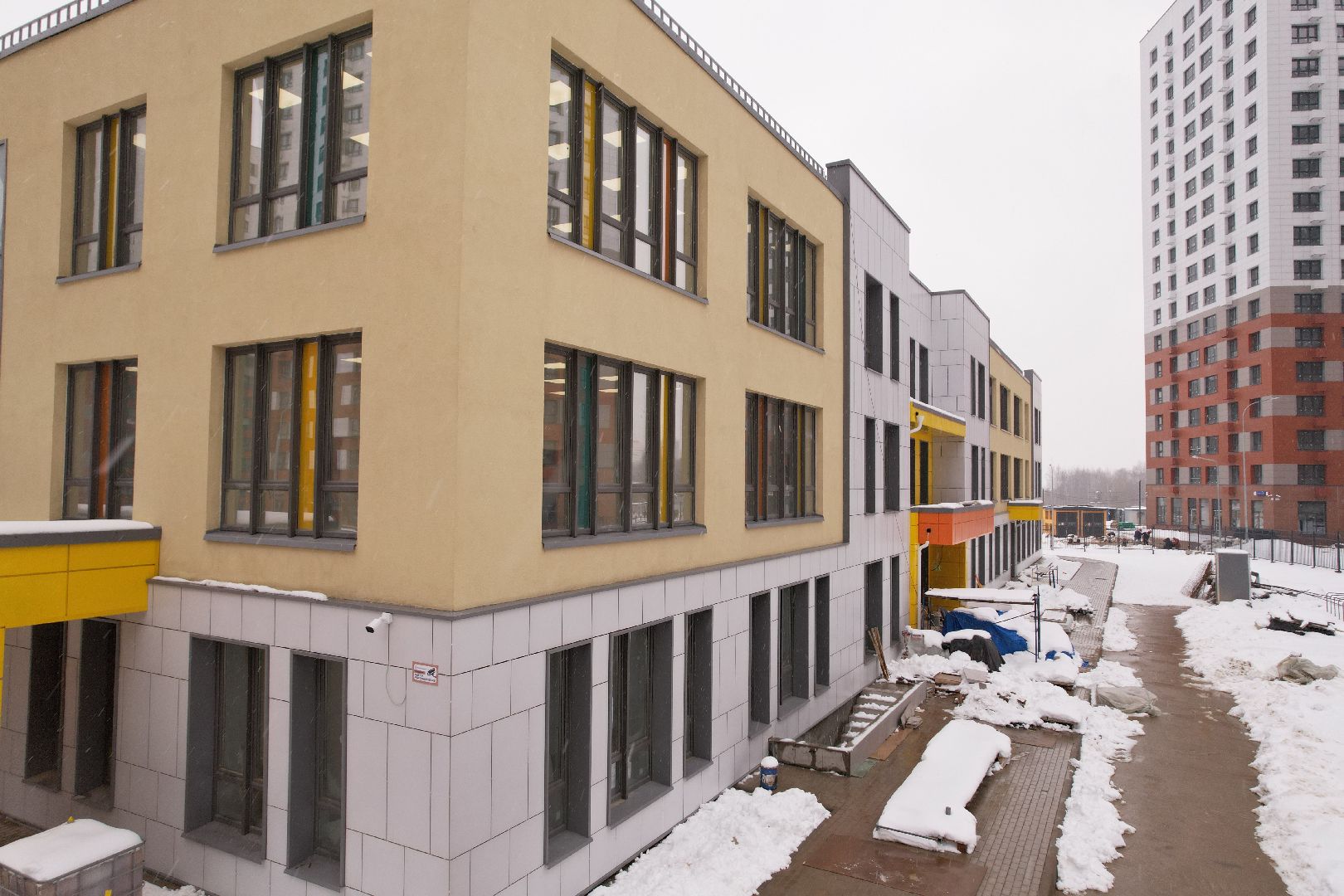 видео с коптера, ЖК Новое Медведково, детский сад в мытищах,