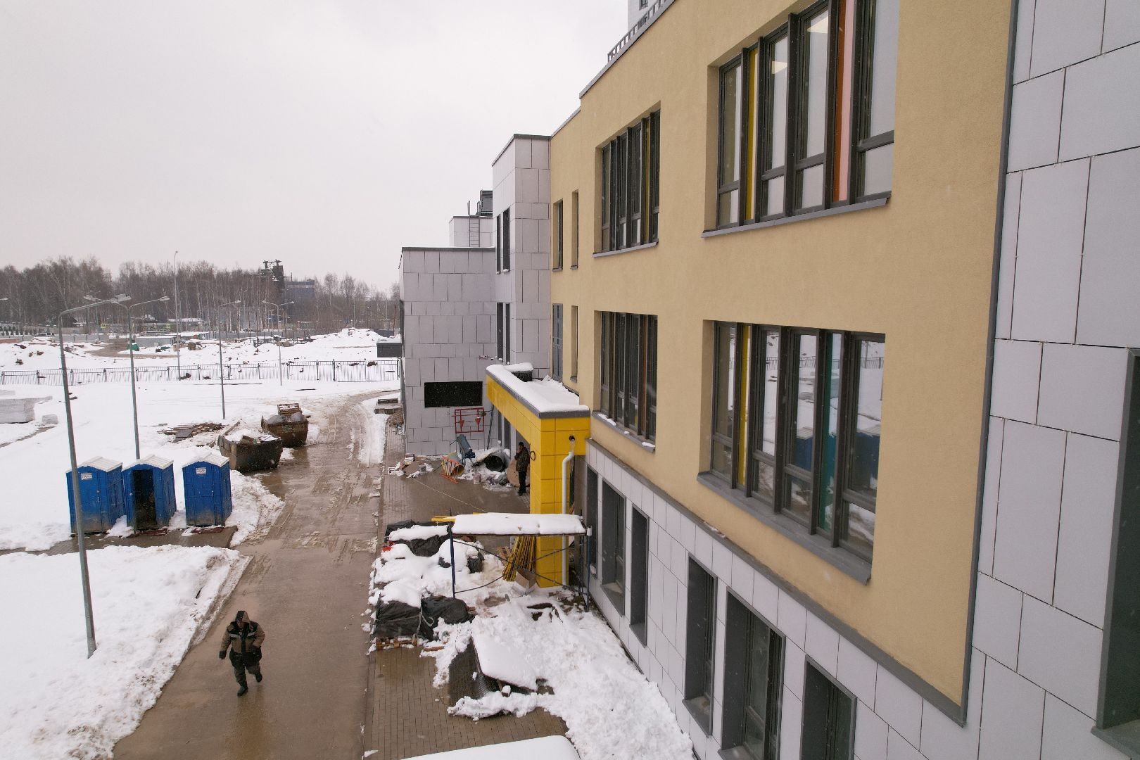 видео с коптера, ЖК Новое Медведково, детский сад в мытищах,