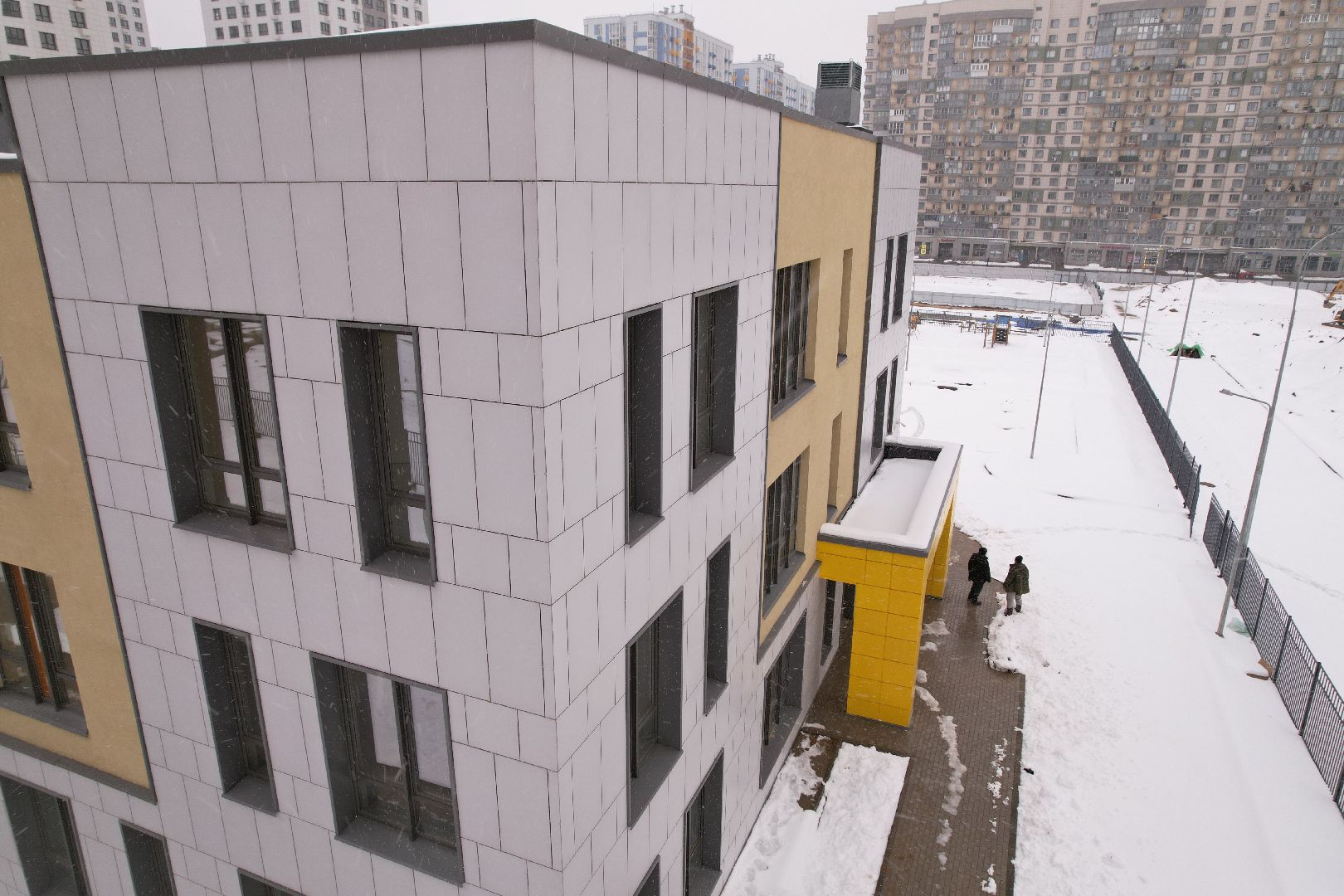 видео с коптера, ЖК Новое Медведково, детский сад в мытищах,