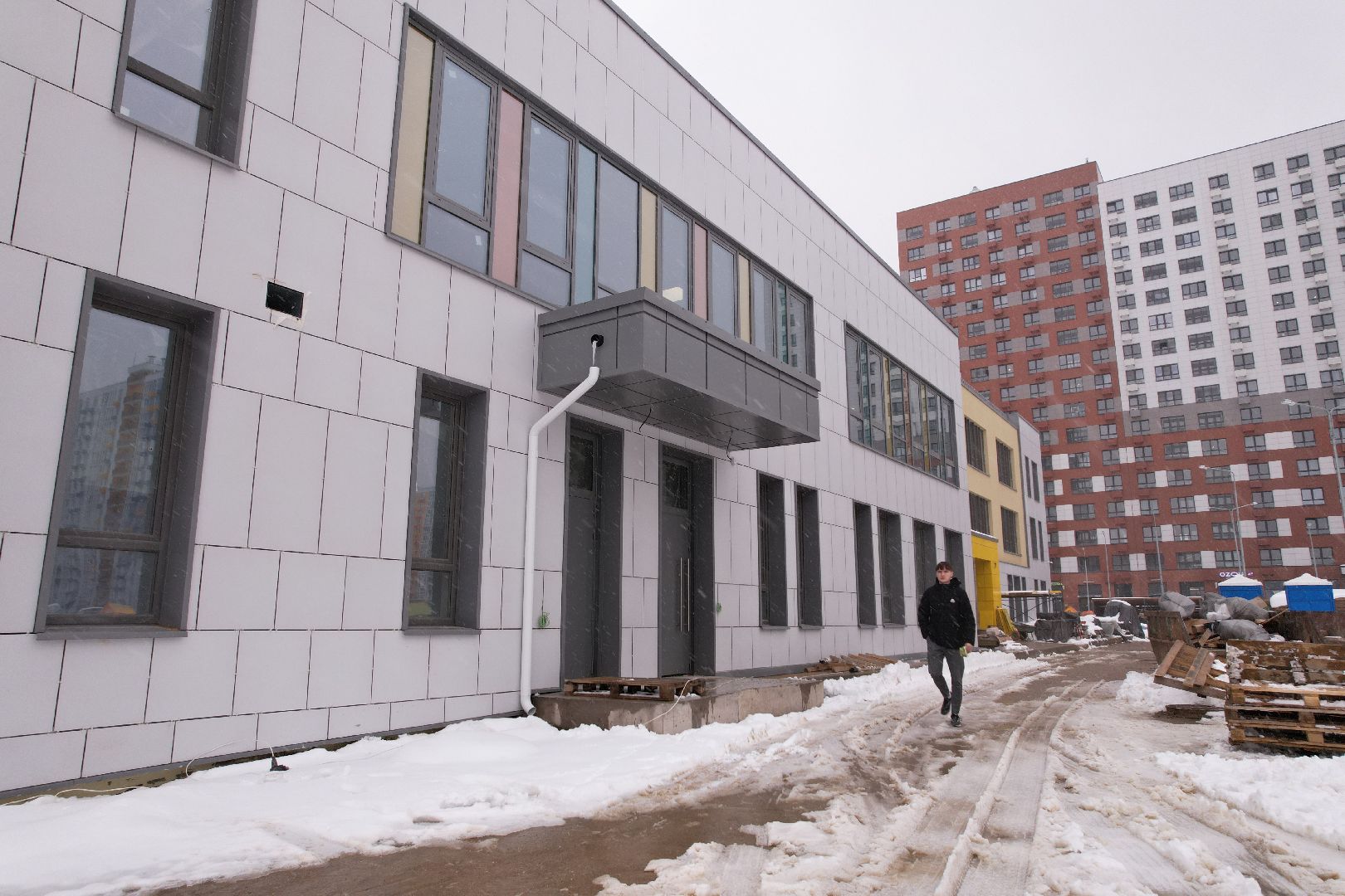 видео с коптера, ЖК Новое Медведково, детский сад в мытищах,