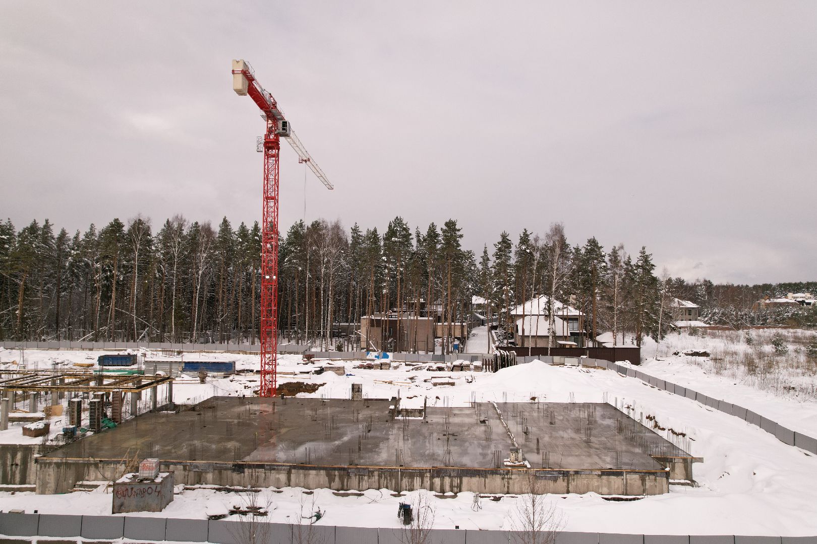 видео с коптера, детский сад в мытищах, строительство детского сада,