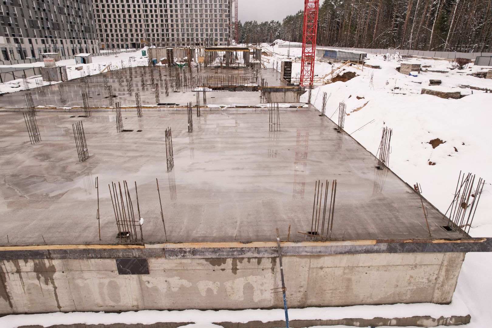 видео с коптера, детский сад в мытищах, строительство детского сада,