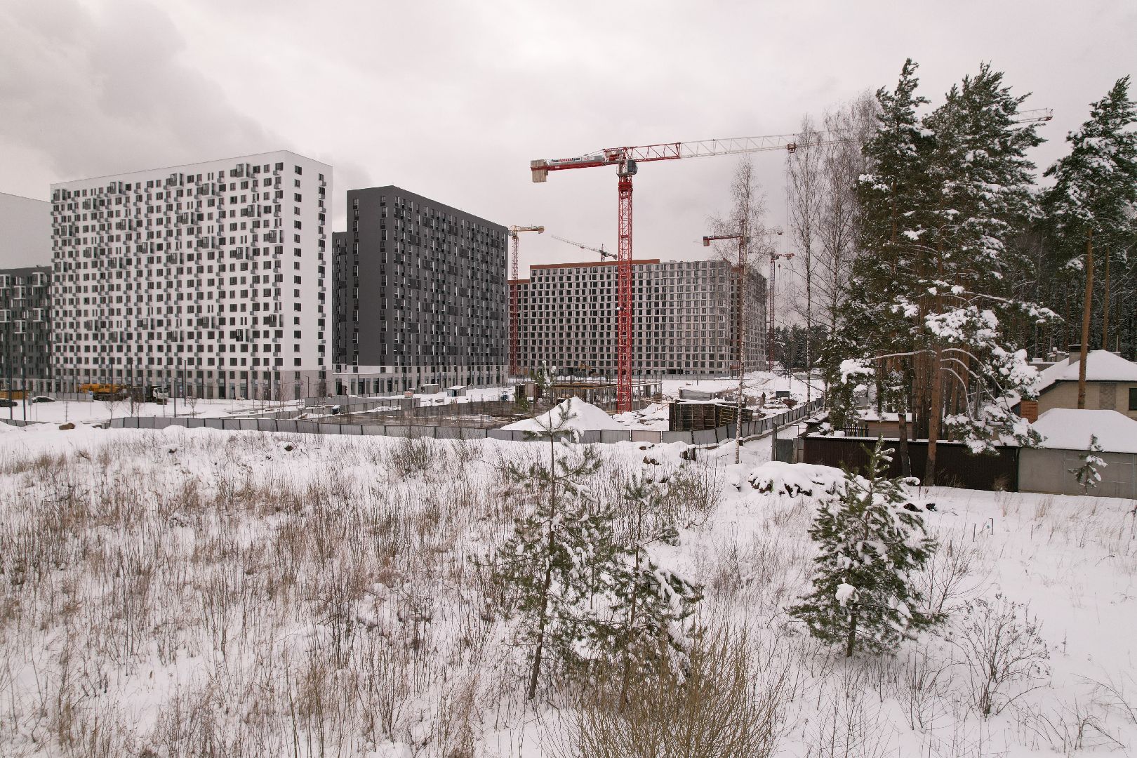 видео с коптера, детский сад в мытищах, строительство детского сада,