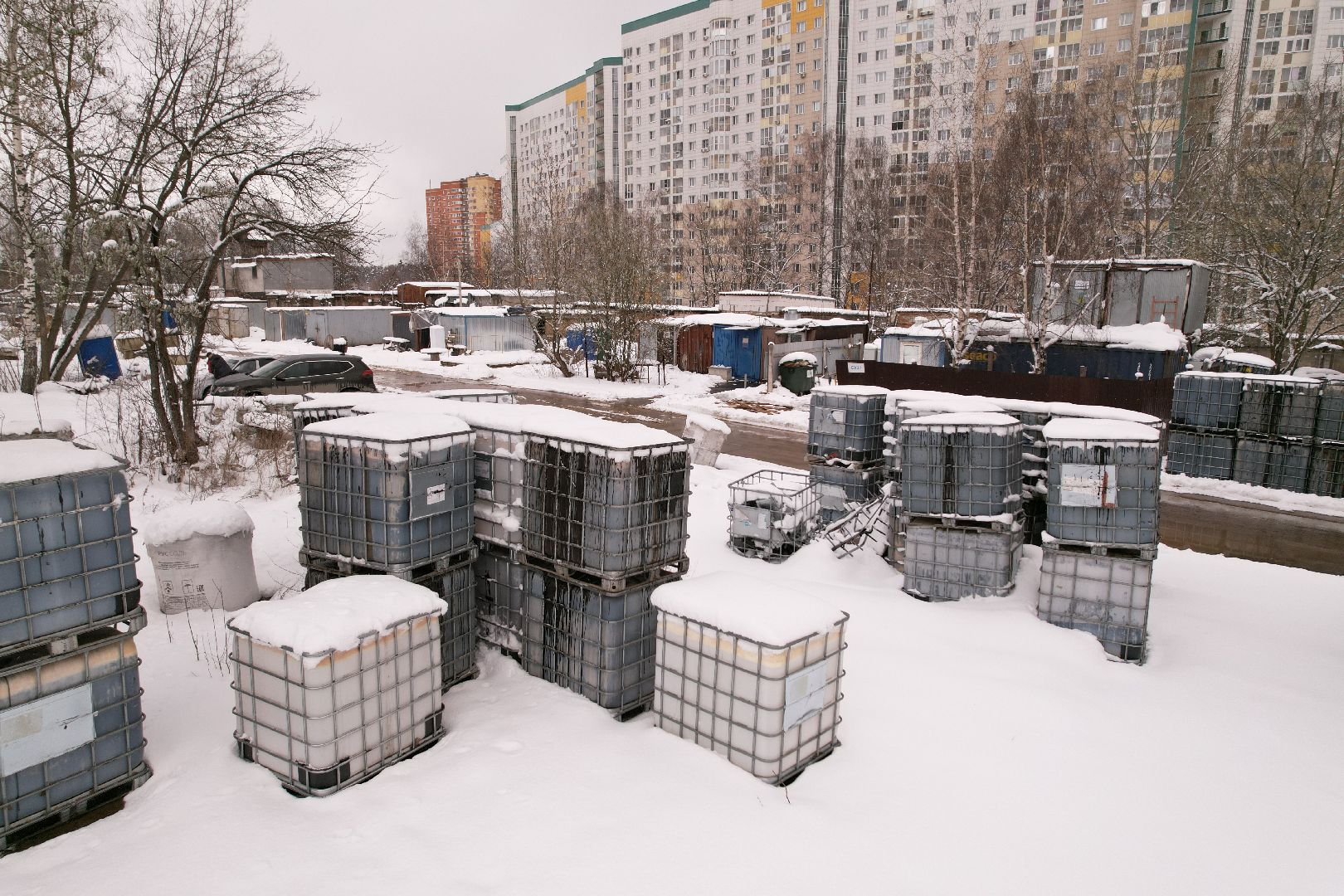 видео с коптера, строительство поликлиники в мытищи парк,