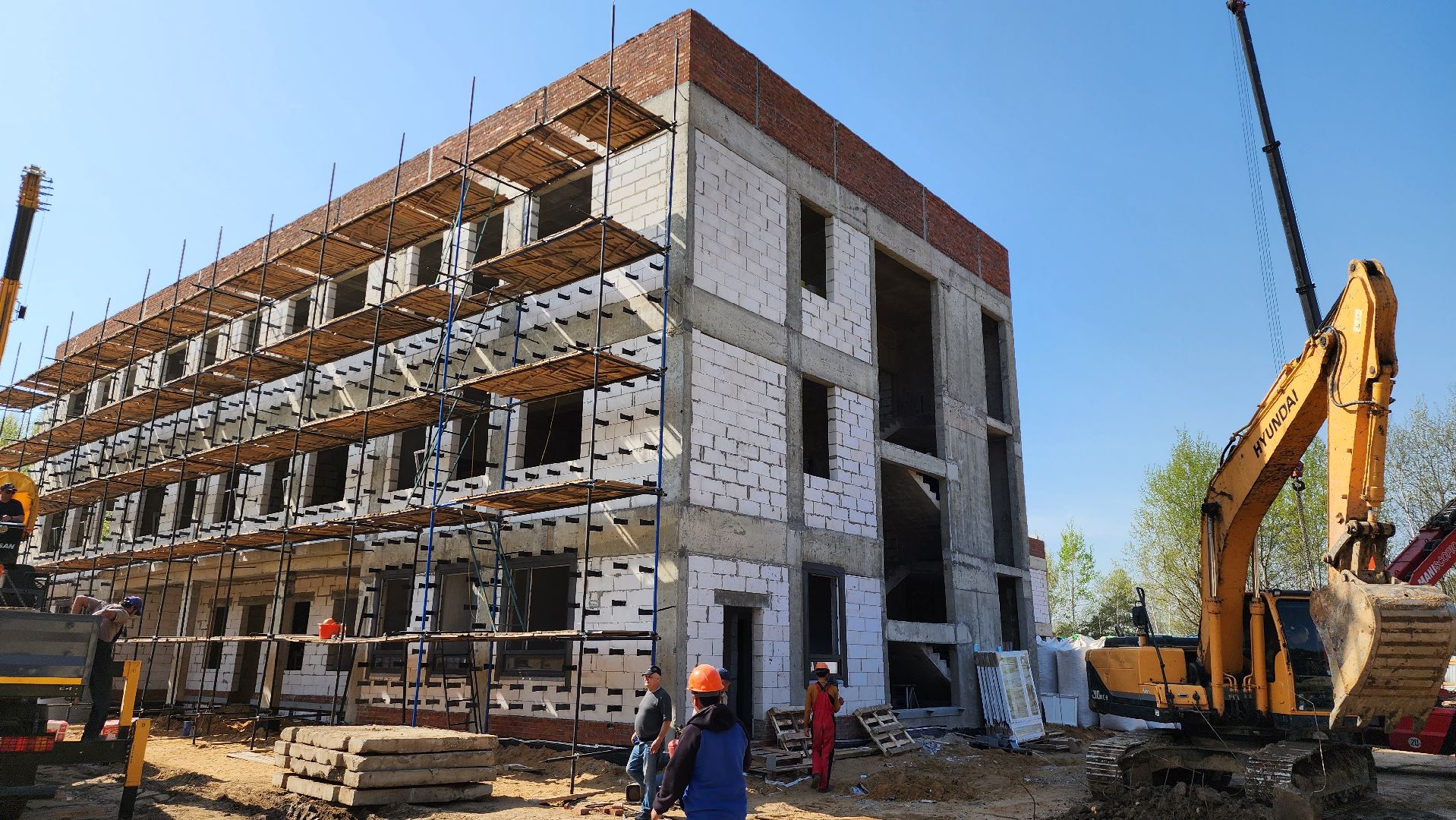 строительство детского сада, возведение каркаса, Черновые работы , щёлково,