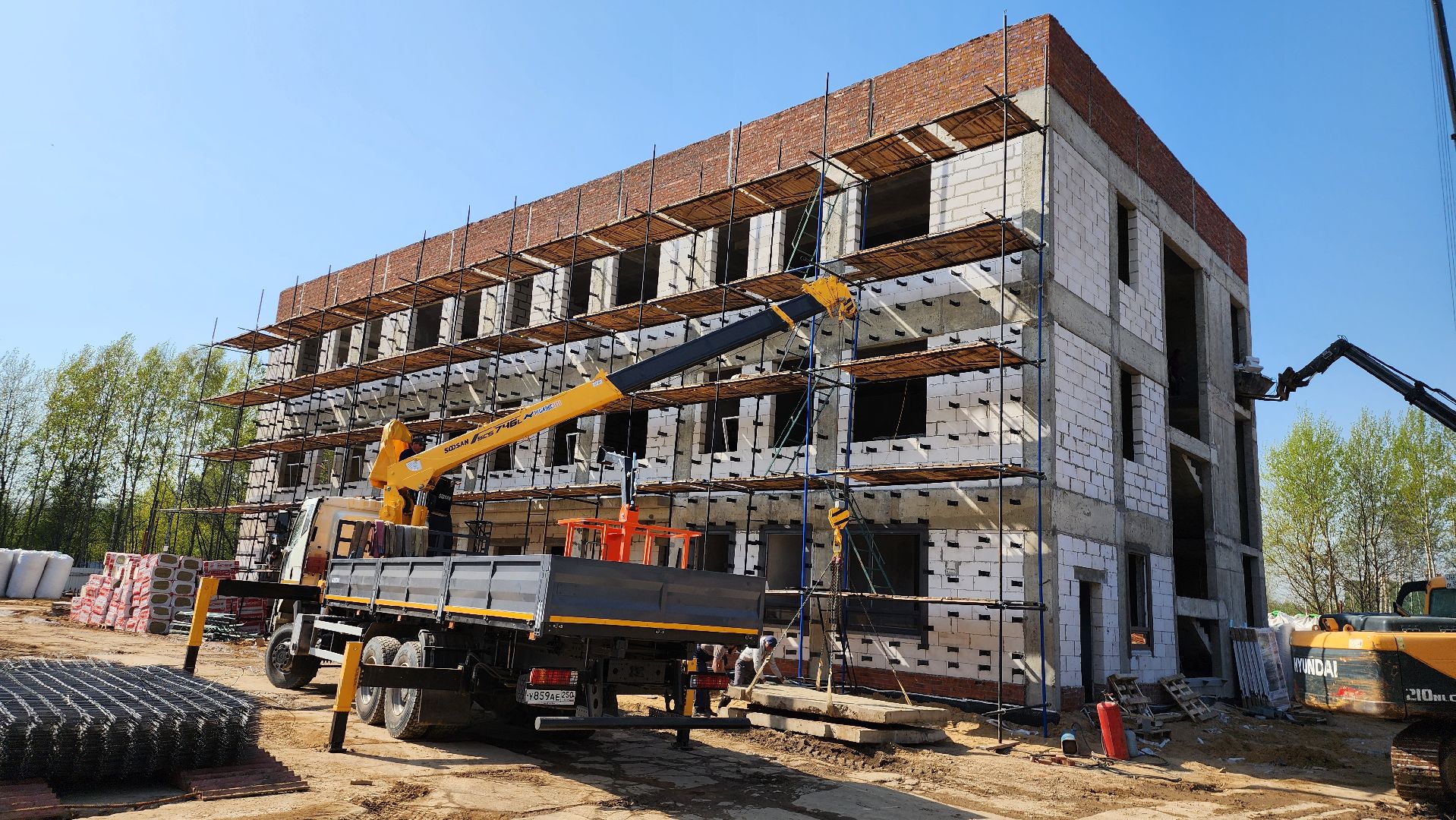 строительство детского сада, возведение каркаса, Черновые работы , щёлково,