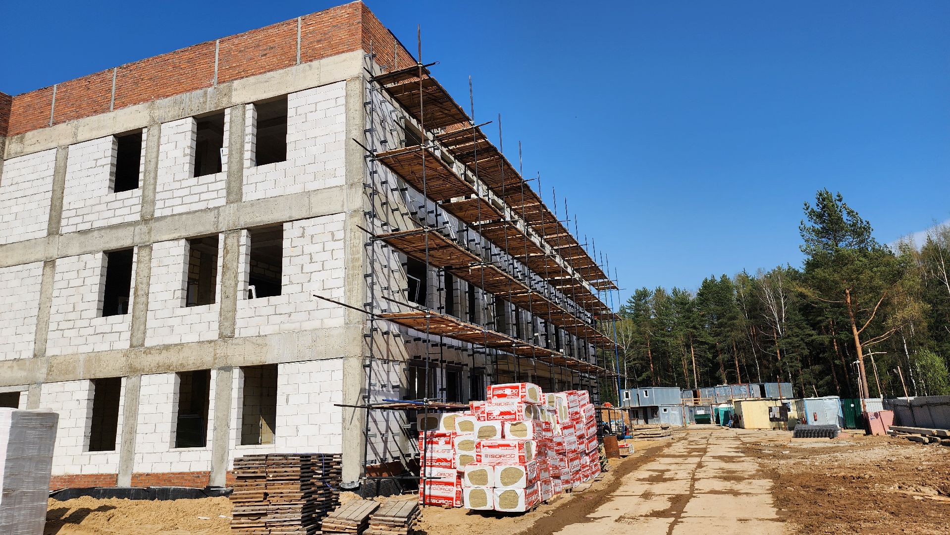 строительство детского сада, возведение каркаса, Черновые работы , щёлково,