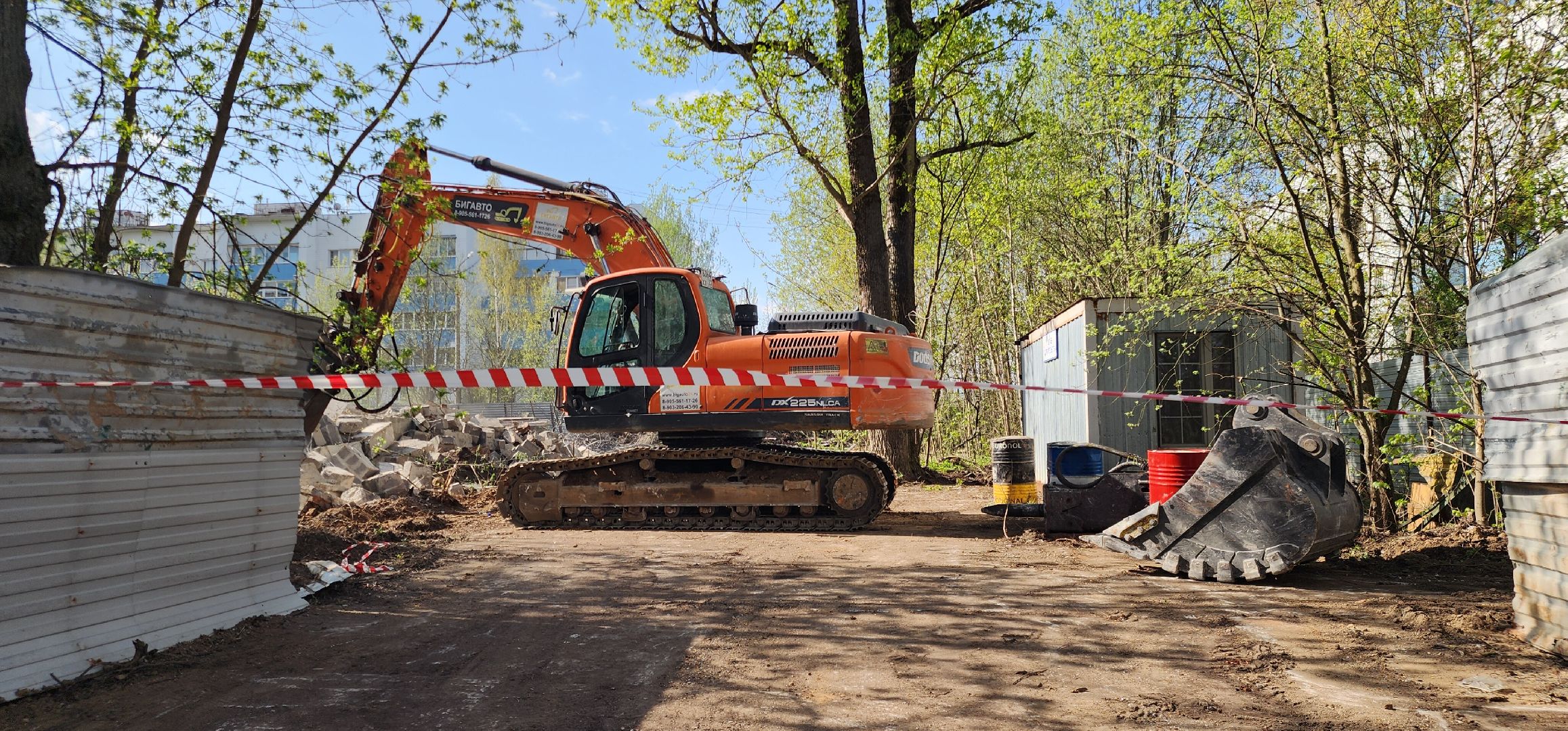 снос недостроя, благоустройства, звенигород,