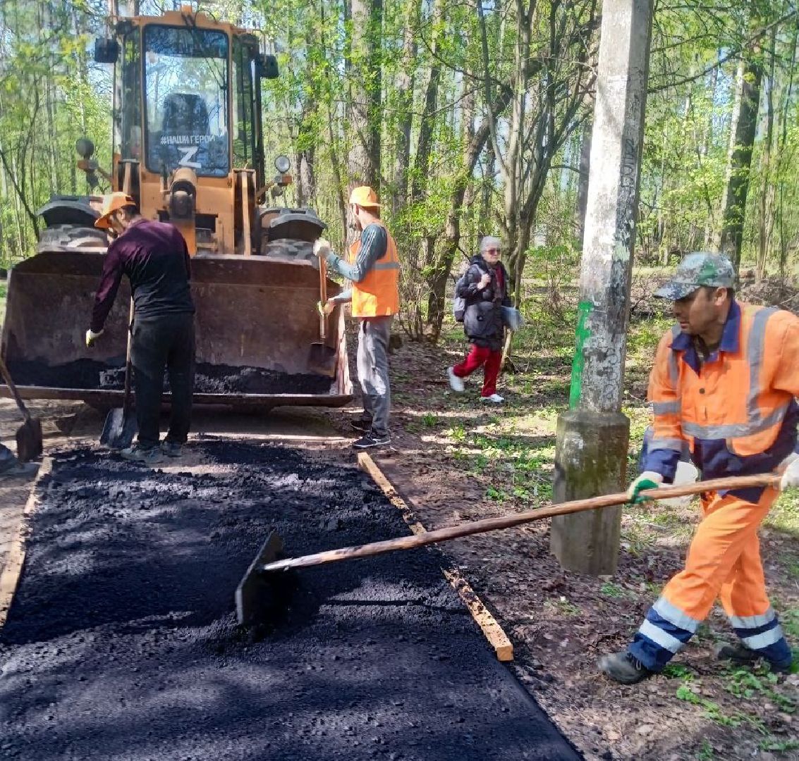ивантеевка, ремонт тротуара, асфальтовое покрытие,железнодорожная станция, лес,удобство, жители города,коммунальные службы,