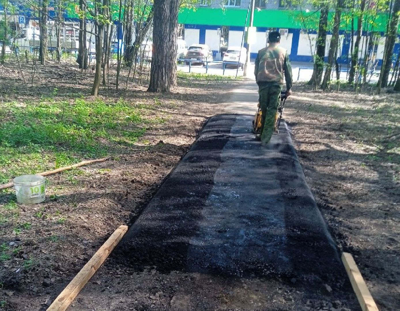 ивантеевка, ремонт тротуара, асфальтовое покрытие,железнодорожная станция, лес,удобство, жители города,коммунальные службы,