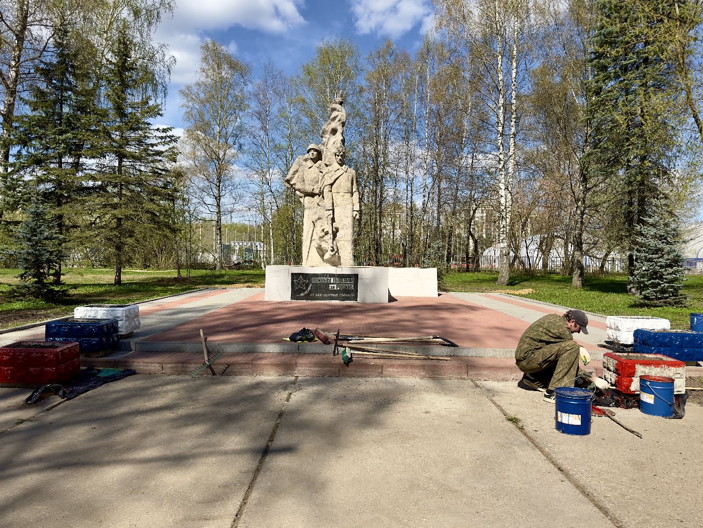 хотьково, сергиево-посадский городской округ, парк победы, благоуствойство, опиловка деревьев, уборка територии,